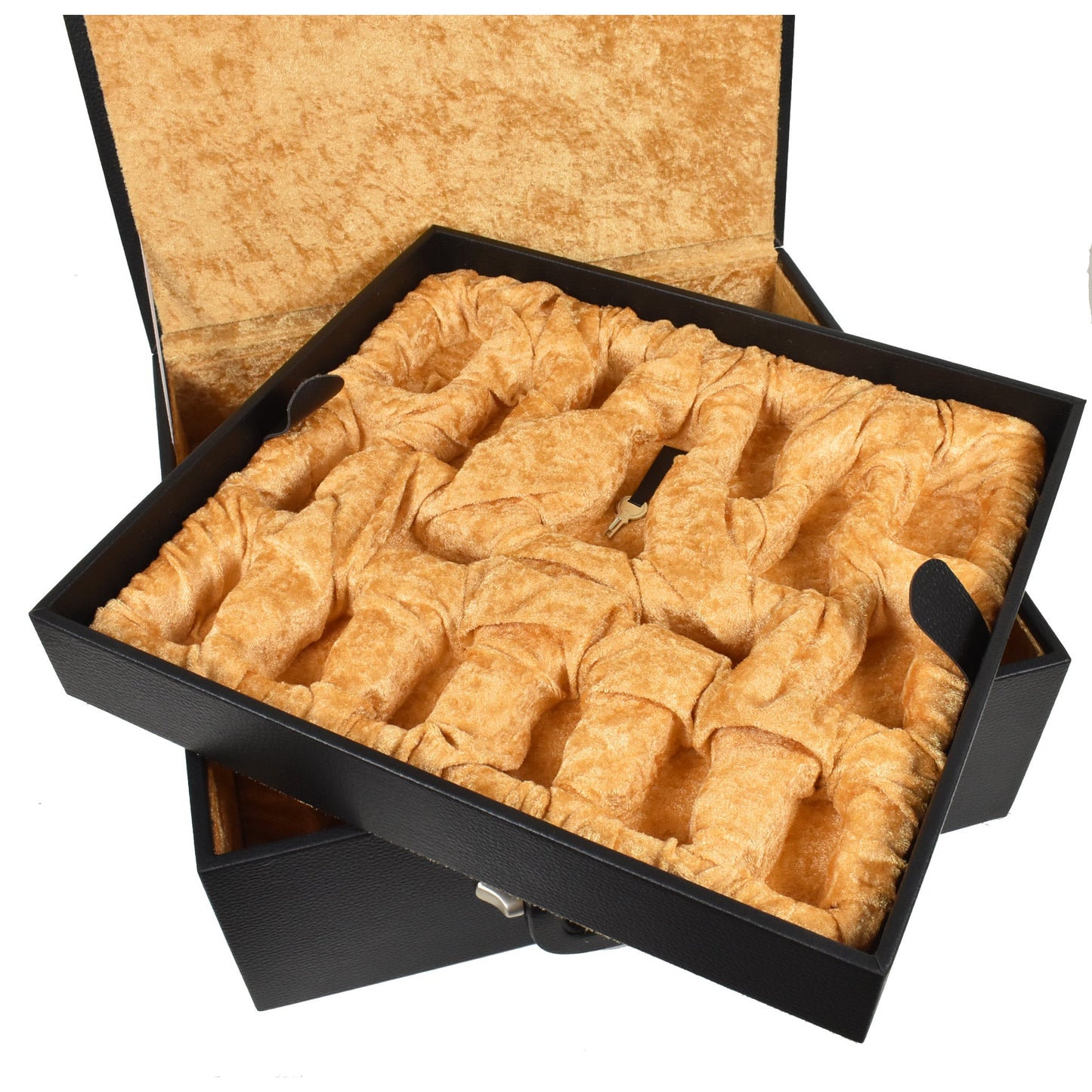 Combo of 4.1" Stallion Staunton Luxury Ebony Wood Chess Pieces with 23" Large Ebony & Maple Wood Chessboard and Storage Box