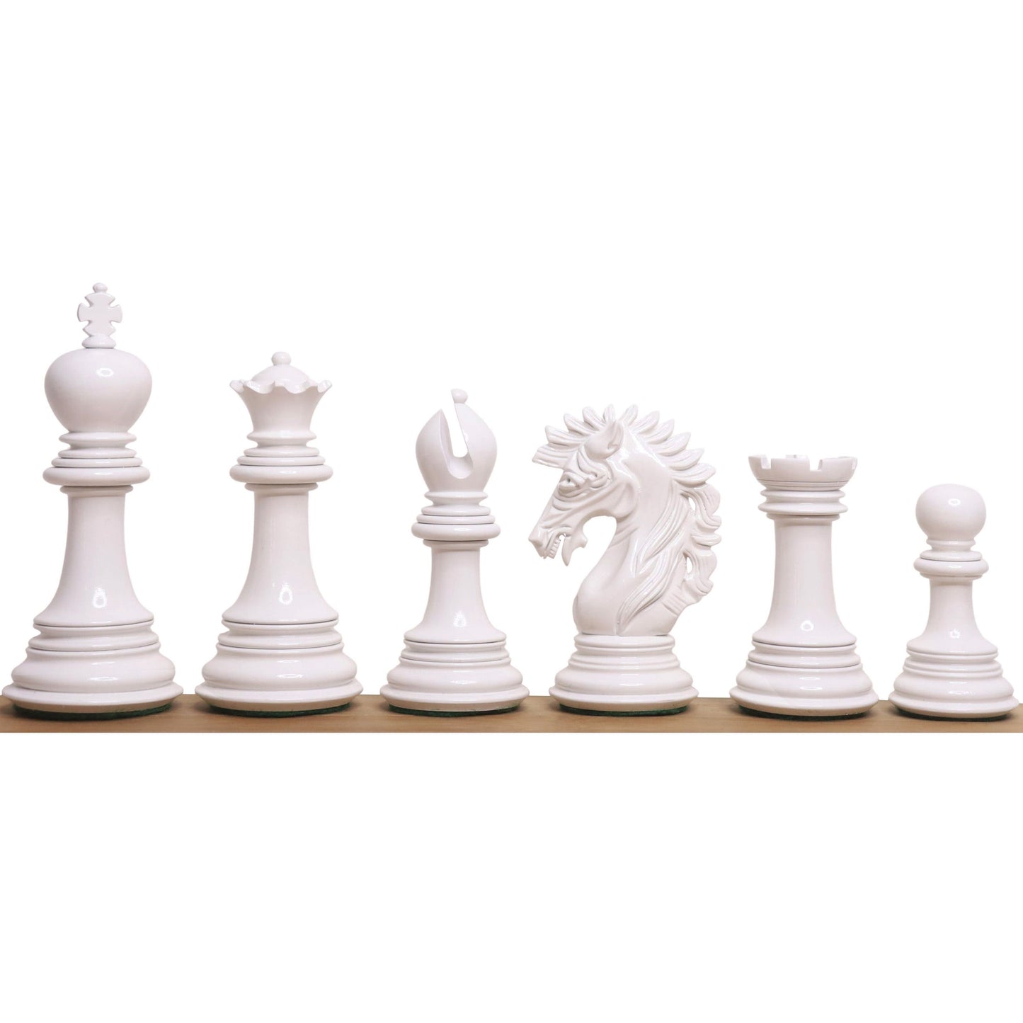 Combo of Mogul Staunton Lacquered Chess Pieces with 23" Large Ebony & Maple Wood Chessboard and Storage Box