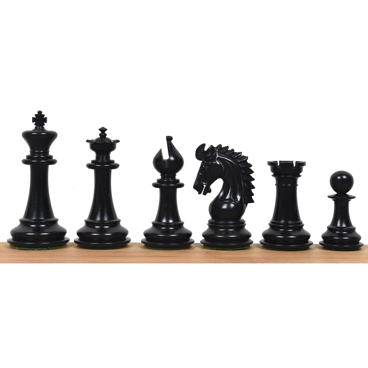 Combo of 3.7" Emperor Series Staunton Chess Set - Pieces in Ebony Wood with Board and Box