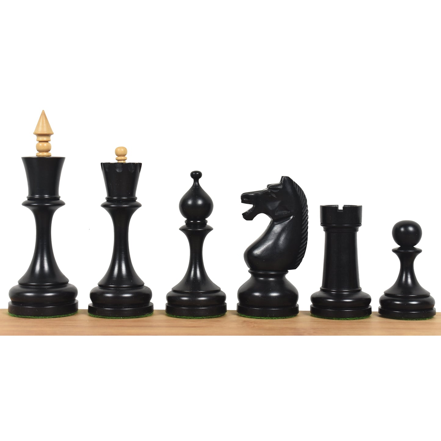 4.5" Circa 1960's Soviet Russian Chess Set- Chess Pieces Only-Double Weighted Boxwood