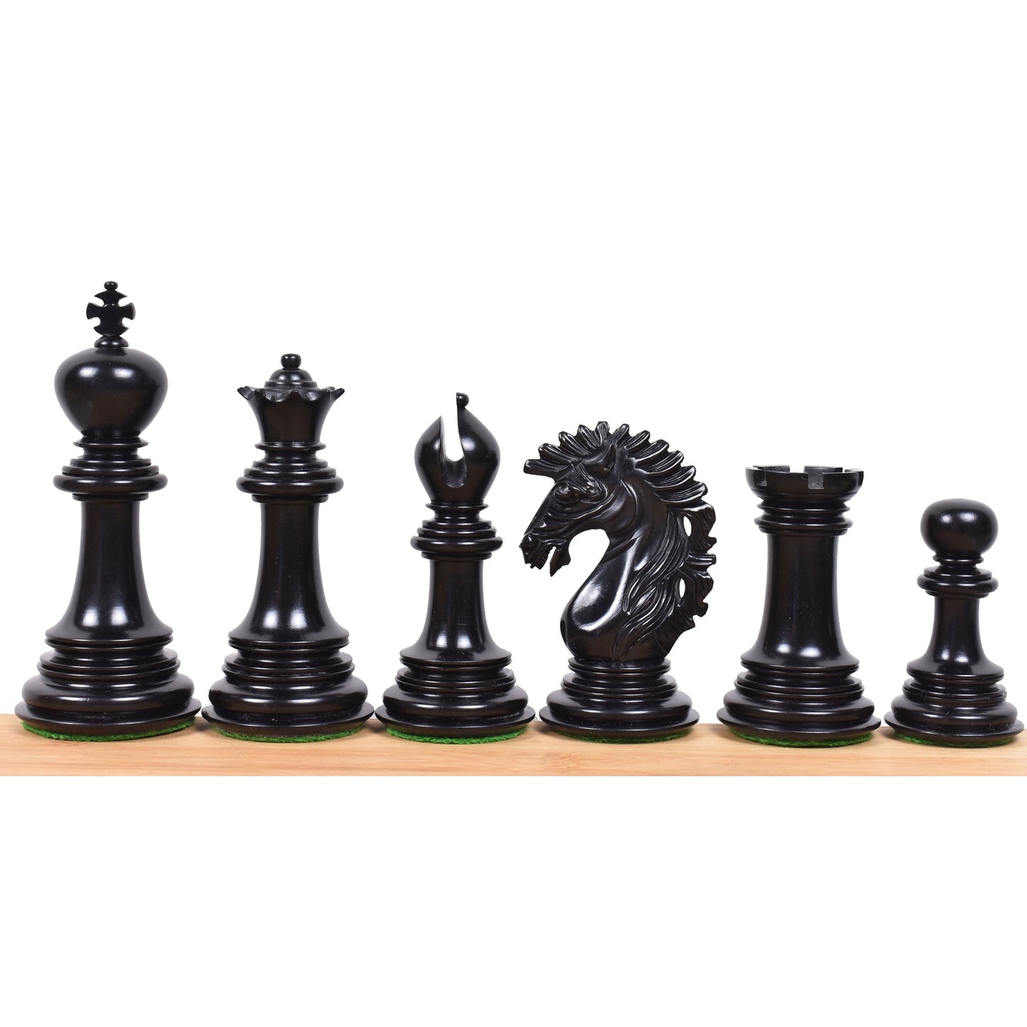 4.6" Mogul Staunton Luxury Chess Set- Chess Pieces Only - Triple Weighted Ebony Wood