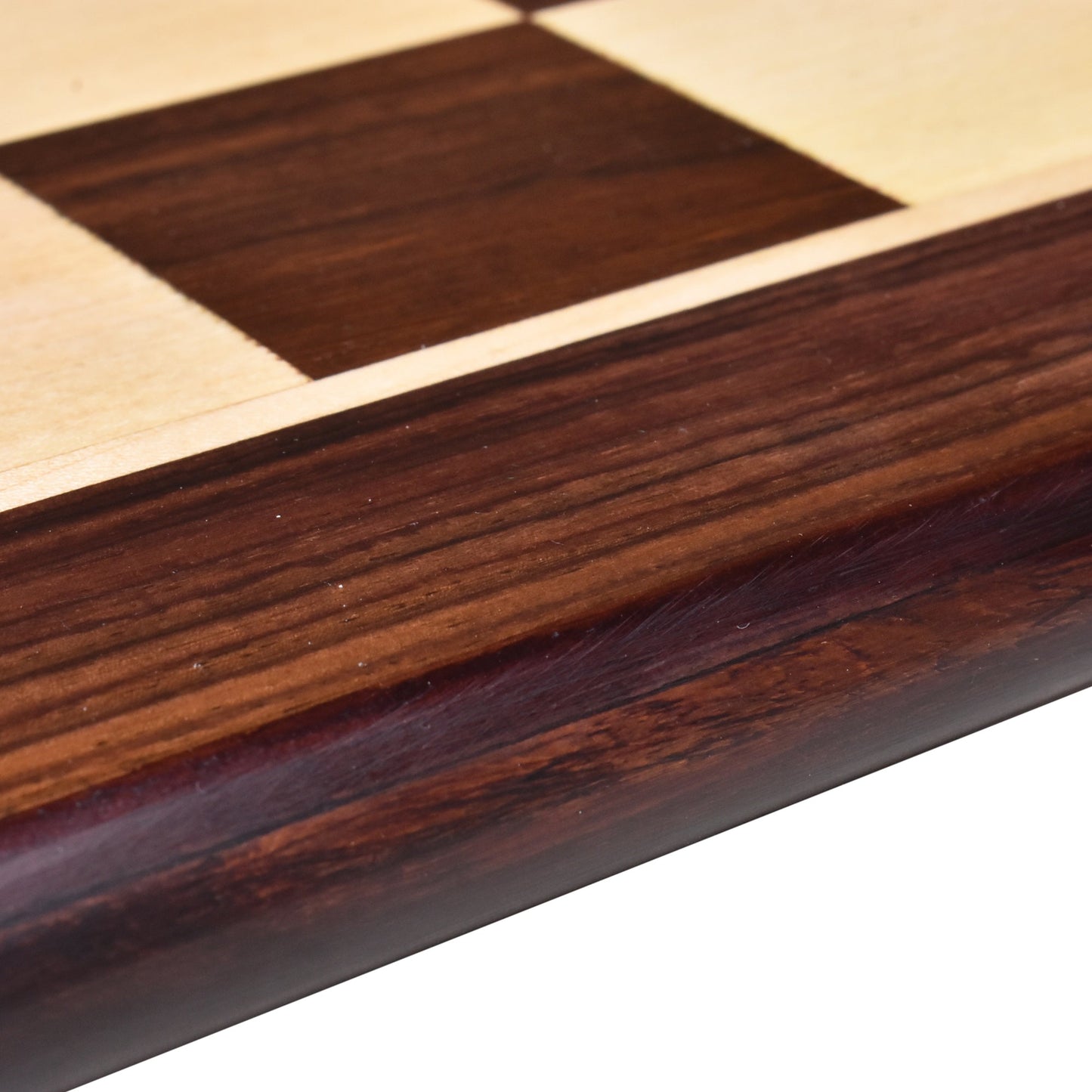 21 inches Large Flat Chess board Rosewood & Maple Wood - Square of 55 mm