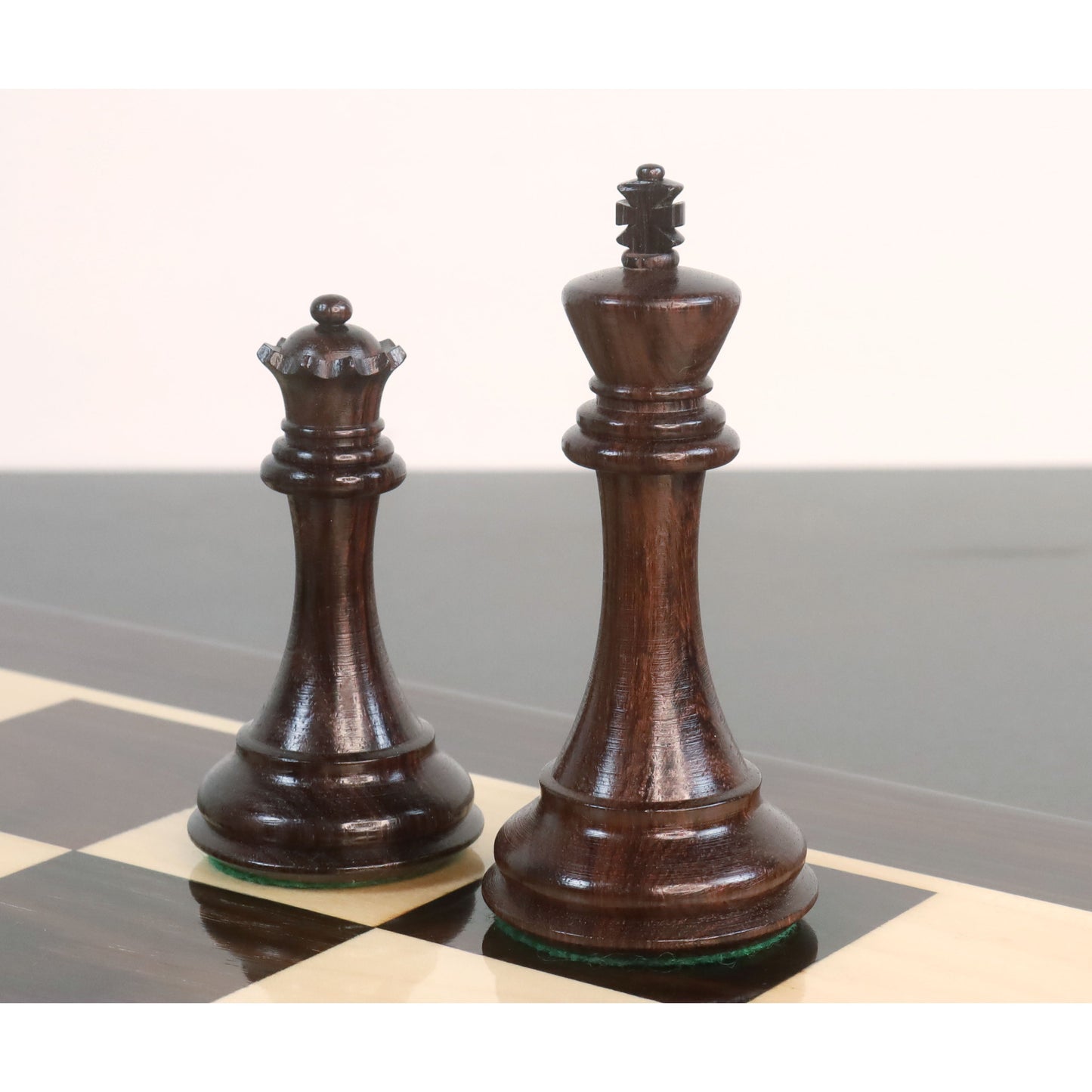 4" Sleek Staunton Luxury Chess Set- Chess Pieces Only - Triple Weighted Rose Wood