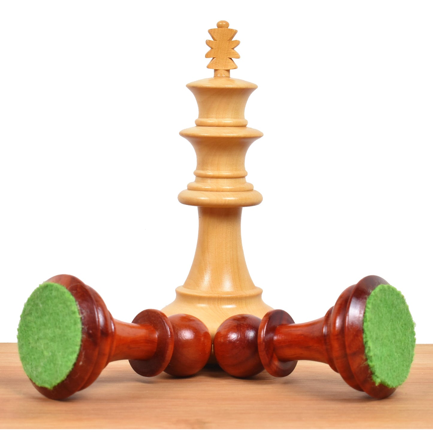 4.2" Supreme Staunton Luxury Chess Set- Chess Pieces Only - Weighted Bud Rose Wood