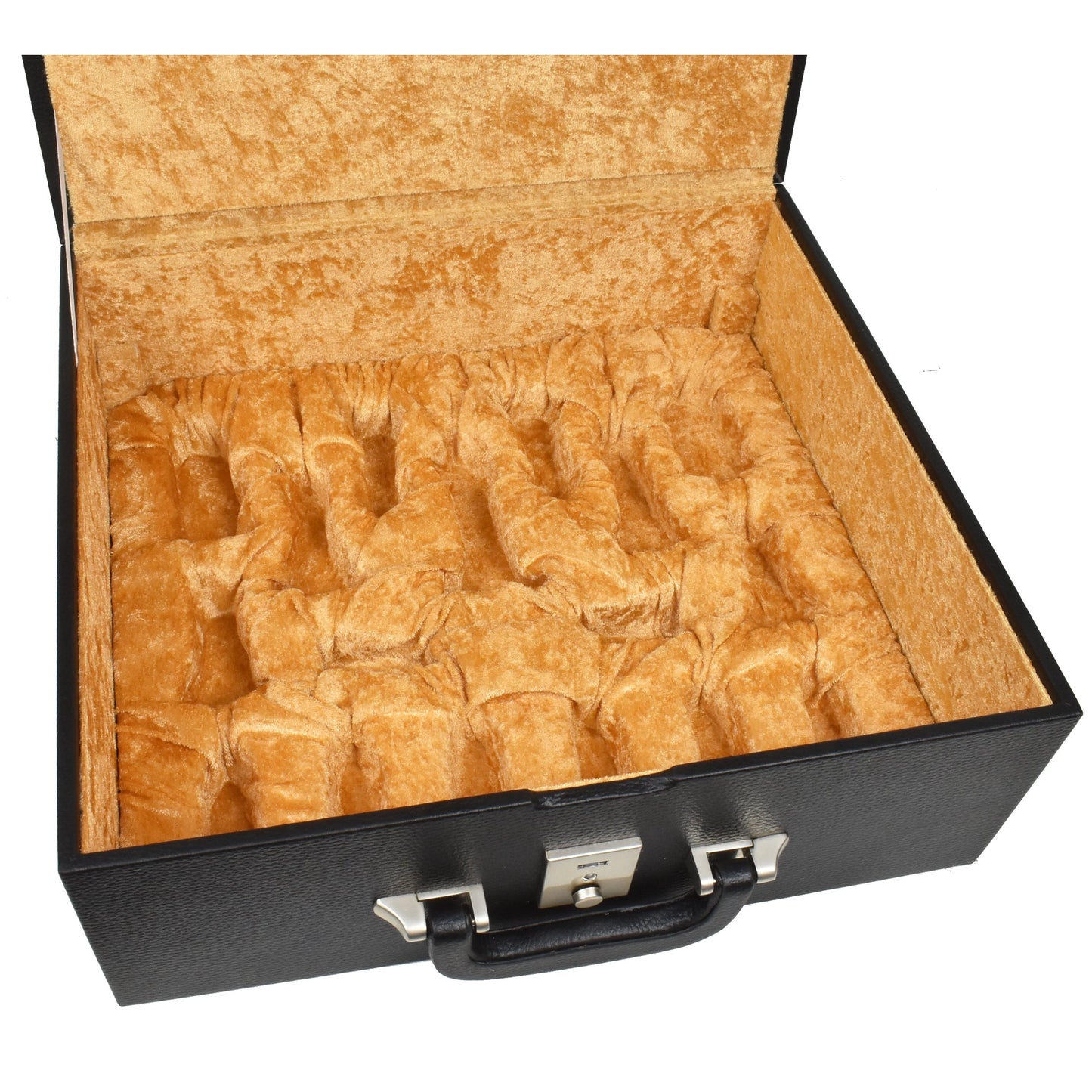Combo of 4.1" Stallion Staunton Luxury Ebony Wood Chess Pieces with 23" Large Ebony & Maple Wood Chessboard and Storage Box