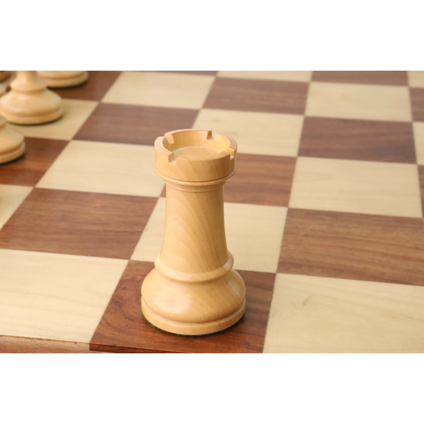 French Grandmaster's Staunton Chess Set- Chess Pieces Only- Golden Rosewood - 4.1" King
