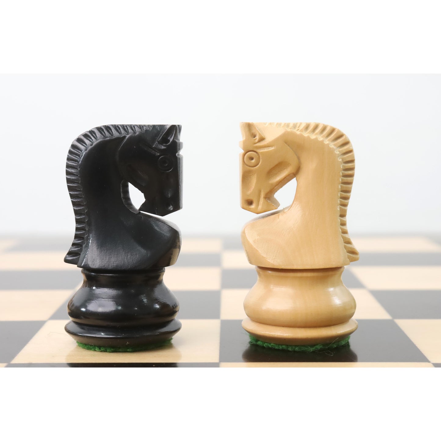 3.1" Russian Zagreb Chess Set- Chess Pieces Only - Weighted Ebonised Boxwood