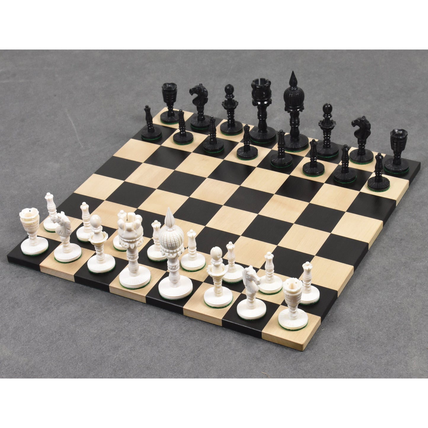 3.6" English Series Pre Staunton Chess Set- Chess Pieces Only - Camel Bone