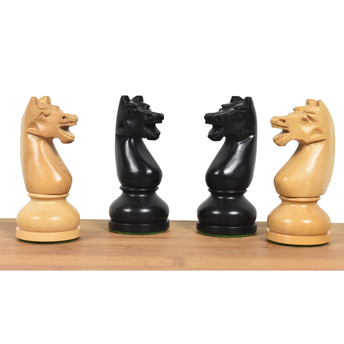 4.5" Circa 1960's Soviet Russian Chess Set- Chess Pieces Only-Double Weighted Boxwood