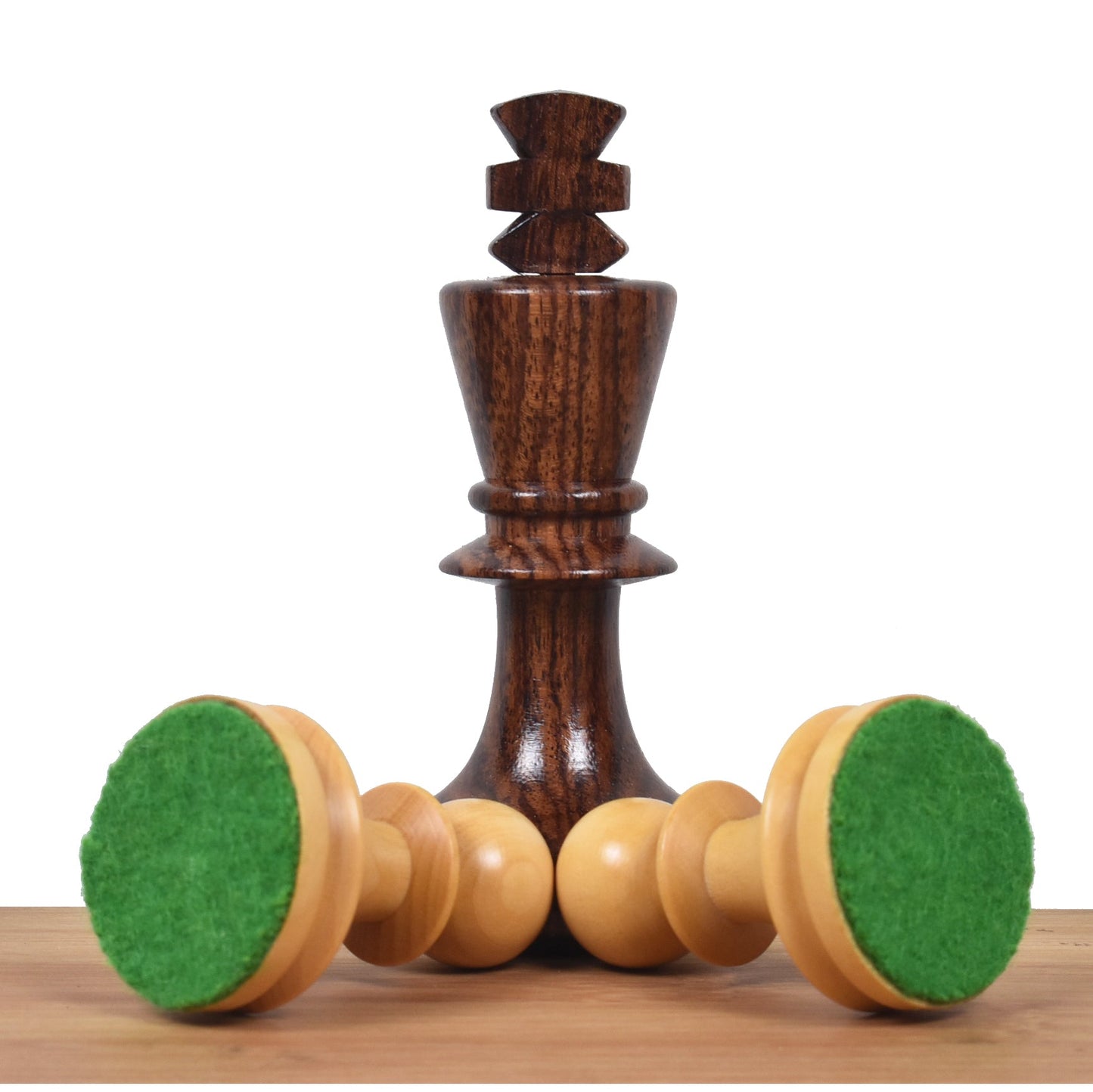 3.8" Romanian Hungarian Tournament Chess Set- Chess Pieces Only - Weighted Rosewood