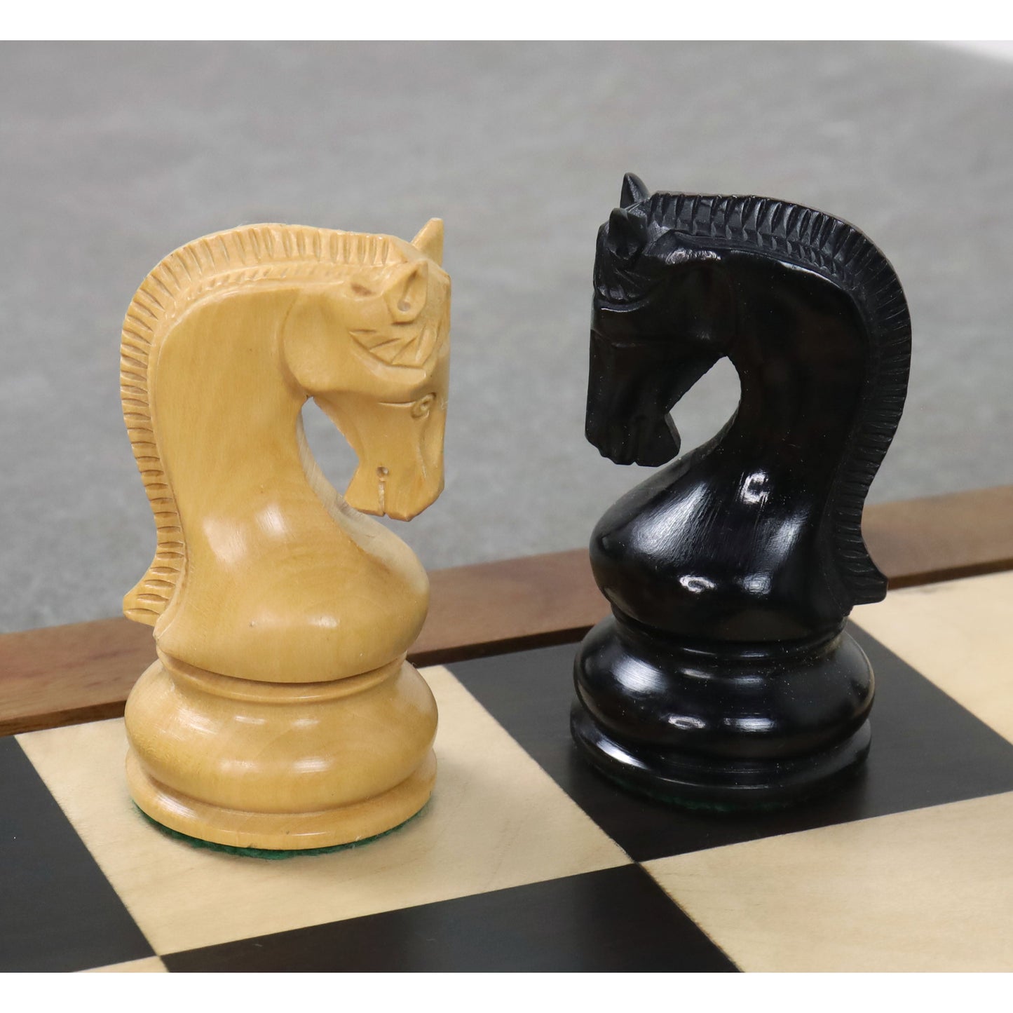 Leningrad Staunton Chess Set- Chess Pieces Only - Ebonised Boxwood - 4" King