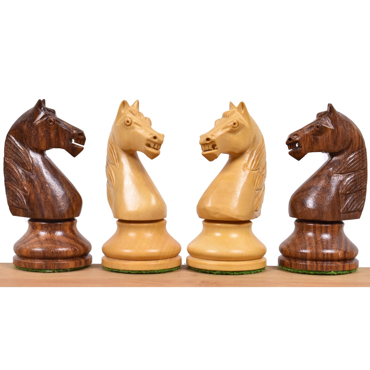 French Grandmaster's Staunton Chess Set- Chess Pieces Only- Golden Rosewood - 4.1" King