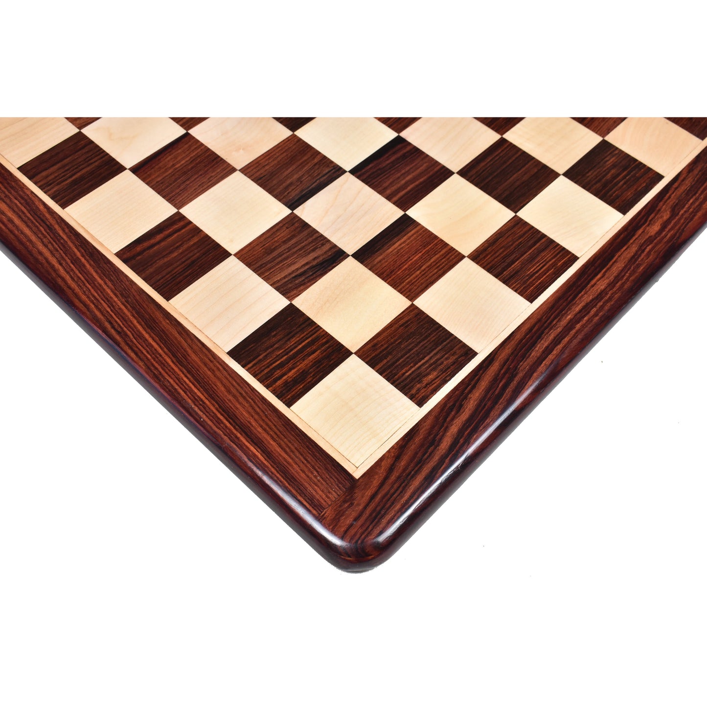21 inches Large Flat Chess board Rosewood & Maple Wood - Square of 55 mm