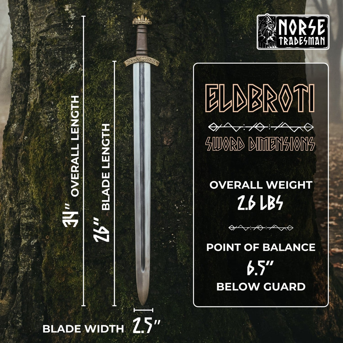 Spring Steel Viking Sword - Eldbroti
