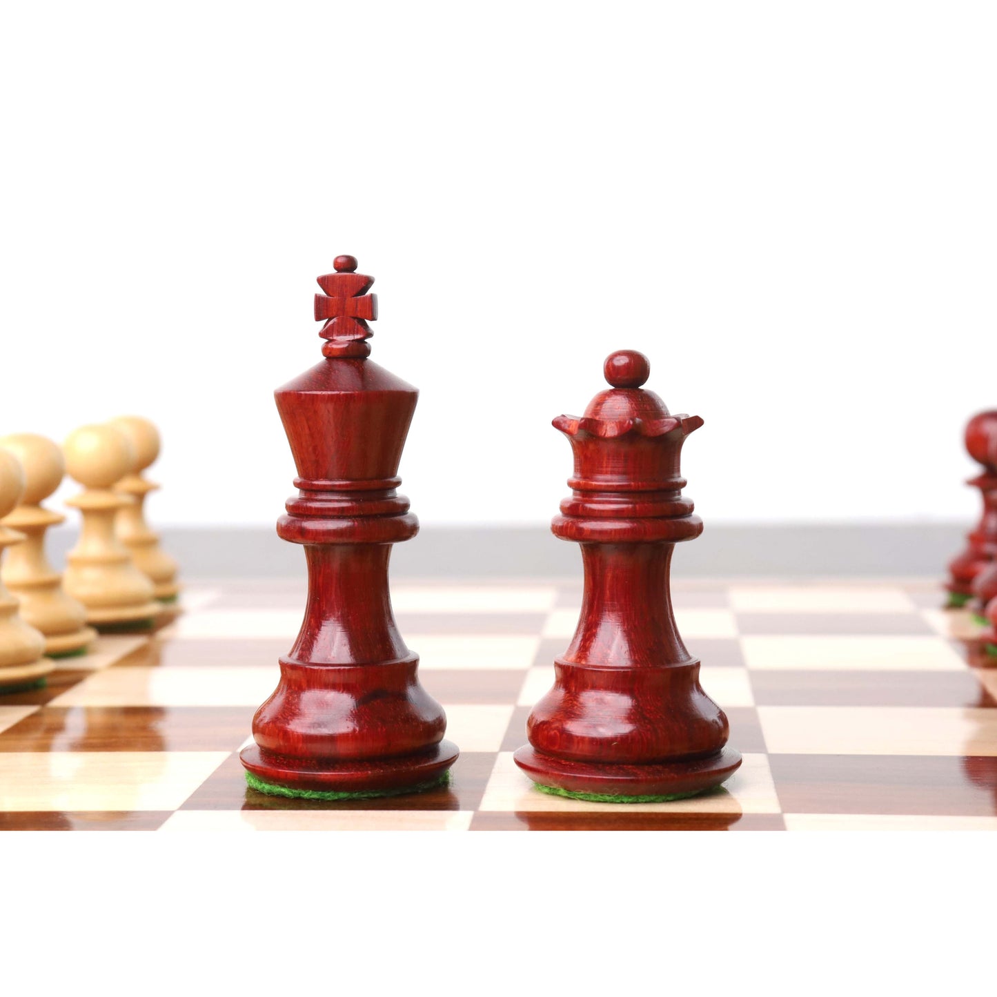 3.1" Pro Staunton Luxury Chess Set- Chess Pieces Only - Triple Weighted Bud Rose Wood