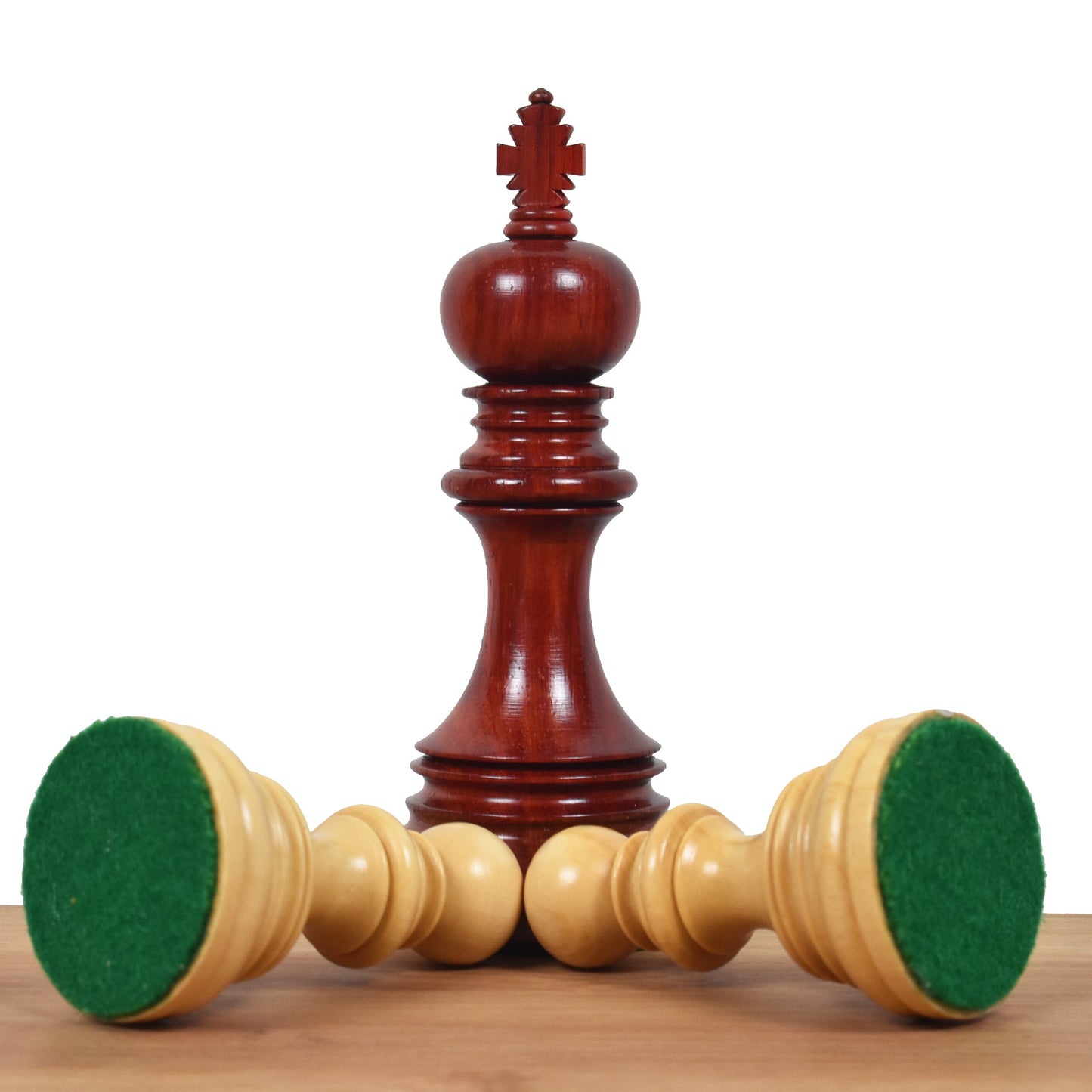 4.1″ Stallion Staunton Luxury Chess Set- Chess Pieces Only Triple Weighted Bud Rose Wood