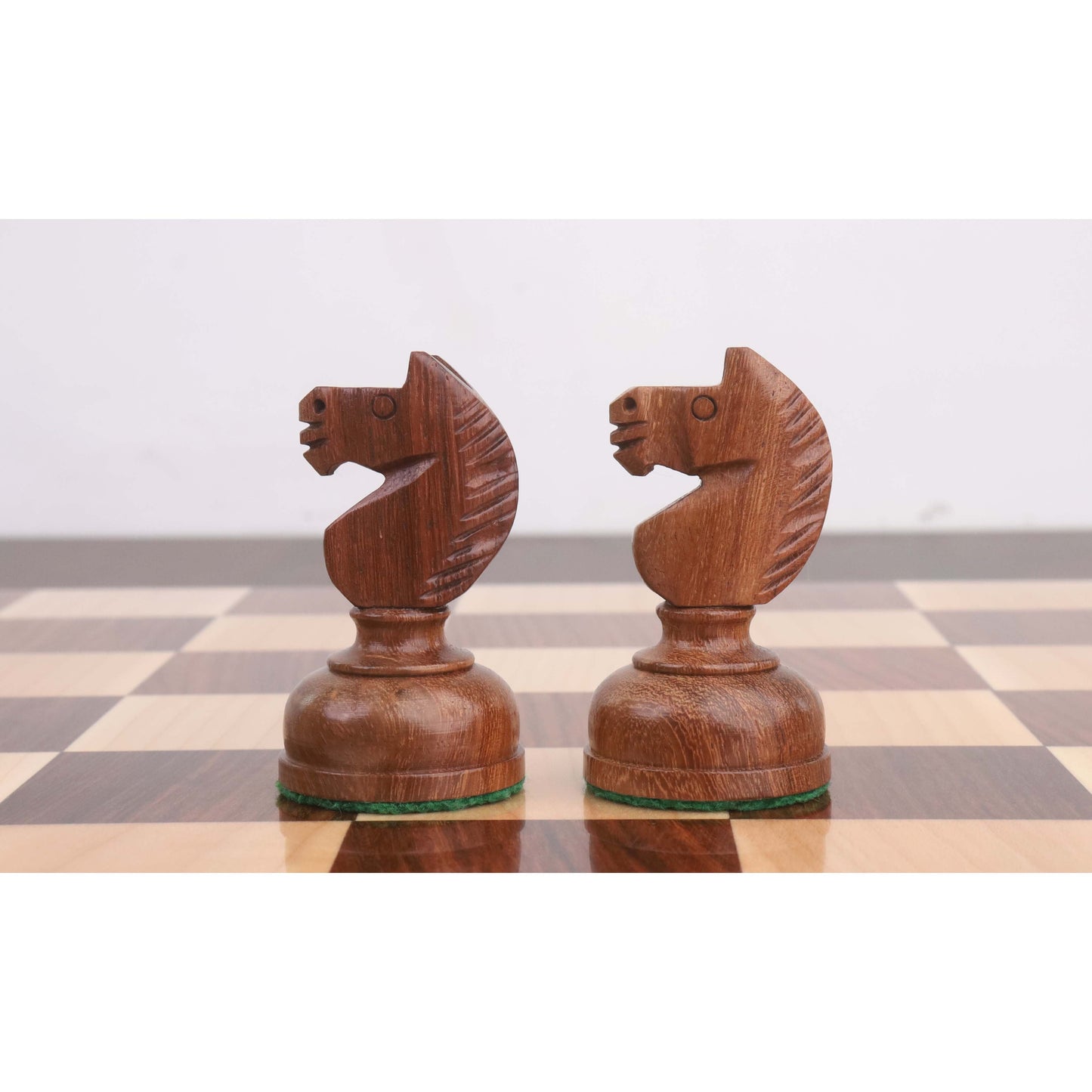 3.1" Library Combo Chess Set - Staunton Chess Pieces + Board- Golden Rosewood