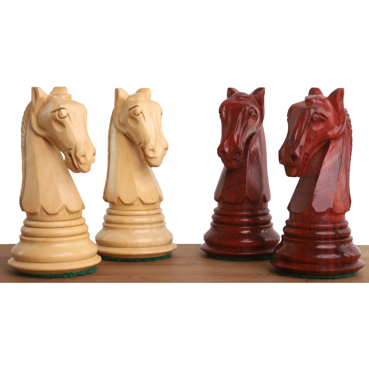 3.9" New Columbian Staunton Chess Set- Chess Pieces Only - Bud Rosewood - Double Weighted