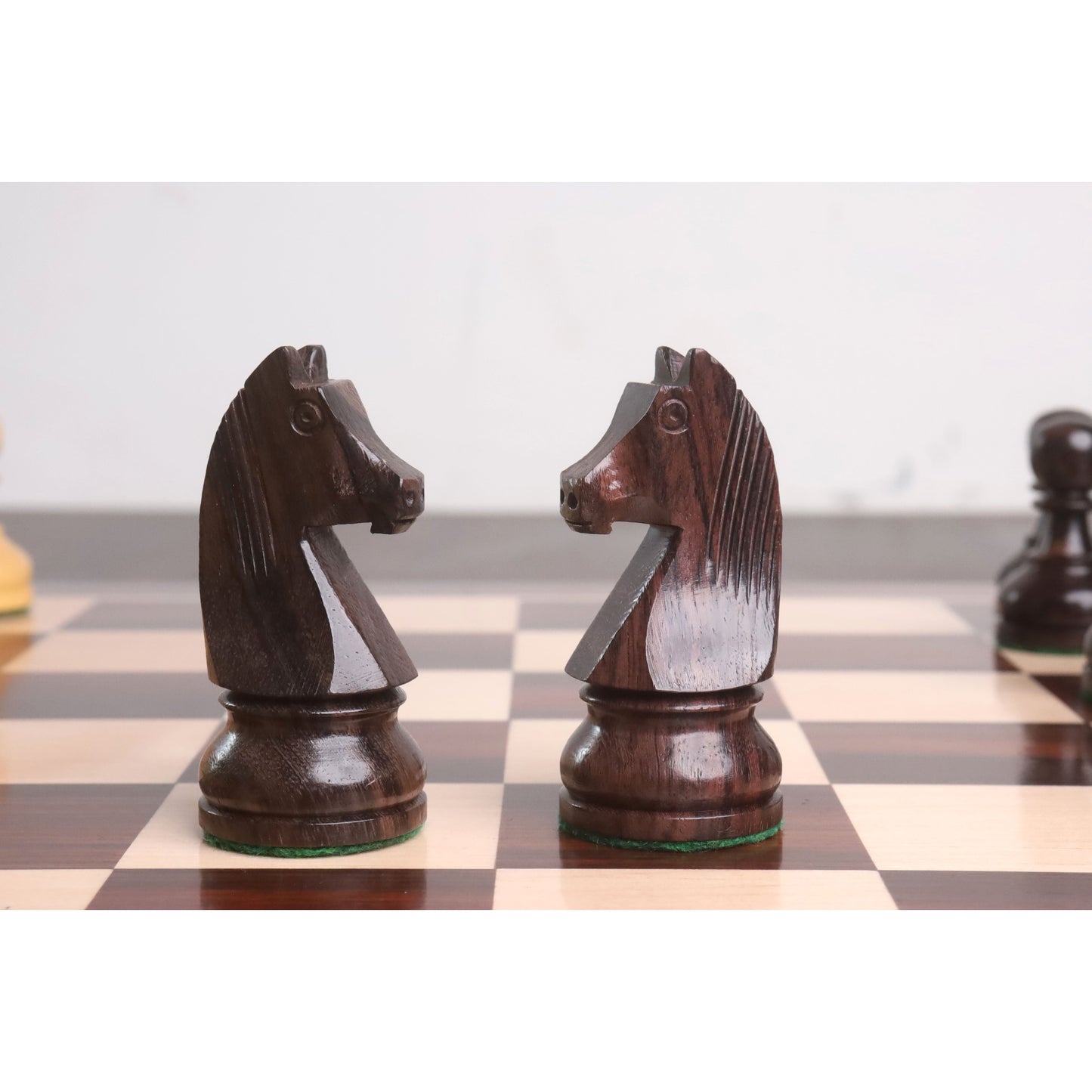 3.9" Tournament Chess Set Combo - Pieces in Rosewood with Board and Box