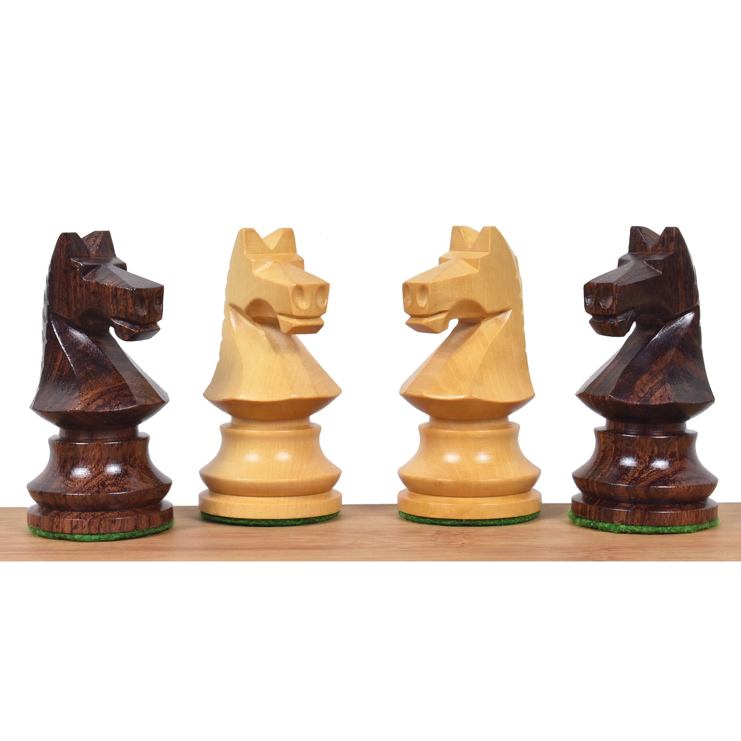 3.8" Romanian Hungarian Tournament Chess Set- Chess Pieces Only - Weighted Rosewood
