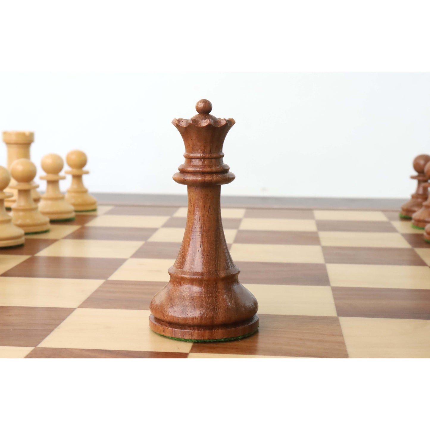 French Grandmaster's Staunton Chess Set- Chess Pieces Only- Golden Rosewood - 4.1" King