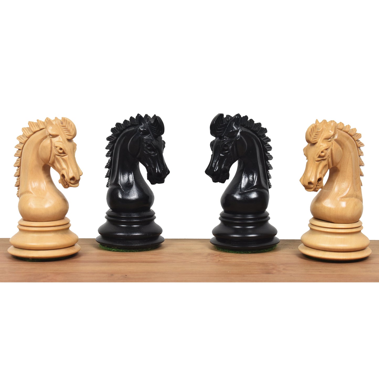 Combo of 3.7" Emperor Series Staunton Chess Set - Pieces in Ebony Wood with Board and Box