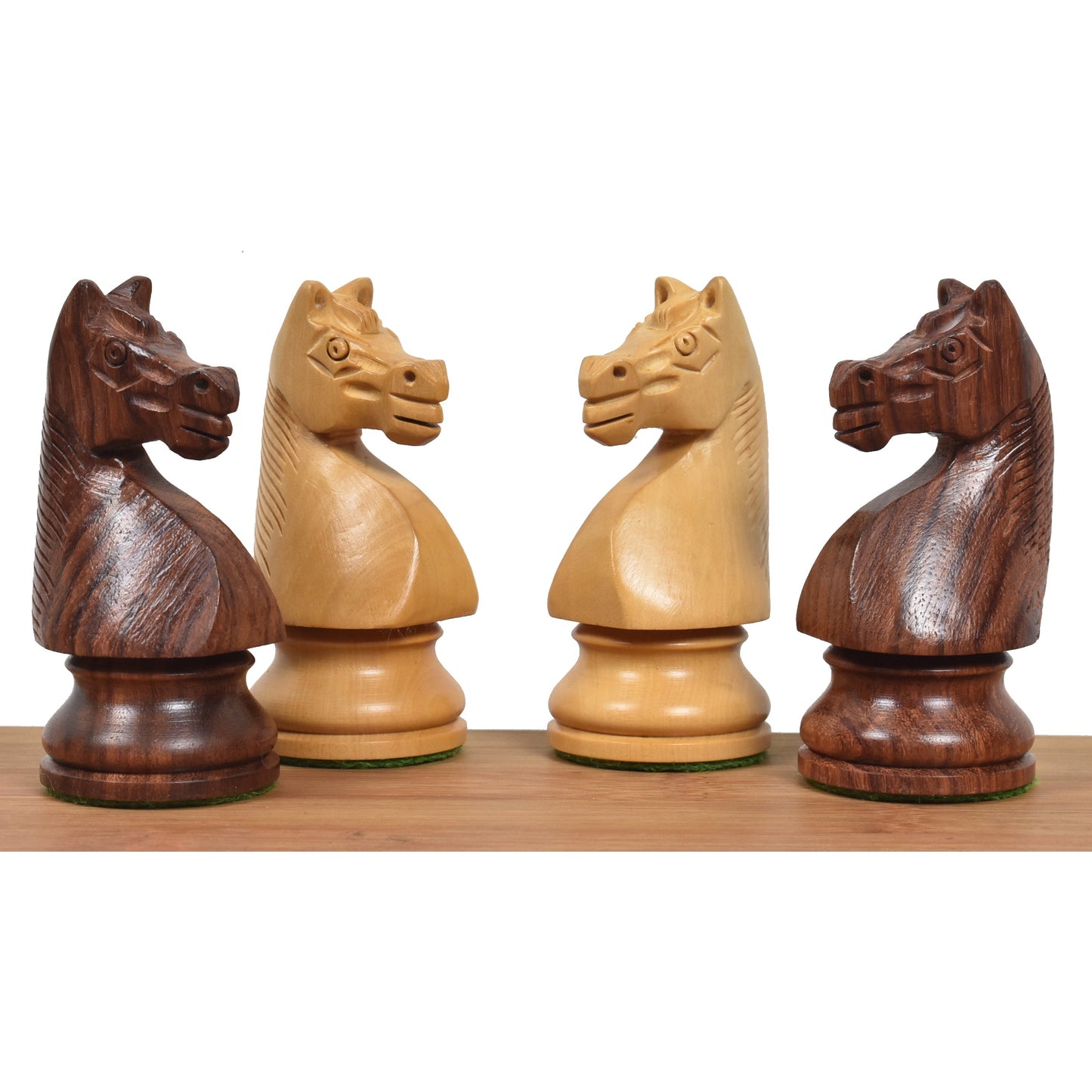 1920's German Collectors' Chess Set- Chess Pieces Only- Golden Rosewood - 4.1"