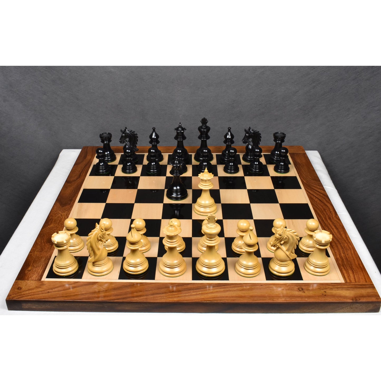 4.3" Napoleon Luxury Staunton Chess Set- Chess Pieces Only - Triple Weighted Ebony Wood