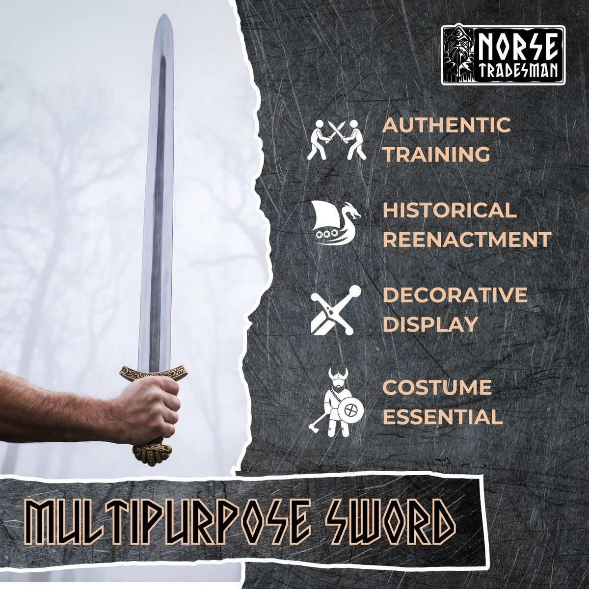 Spring Steel Viking Sword - Eldbroti