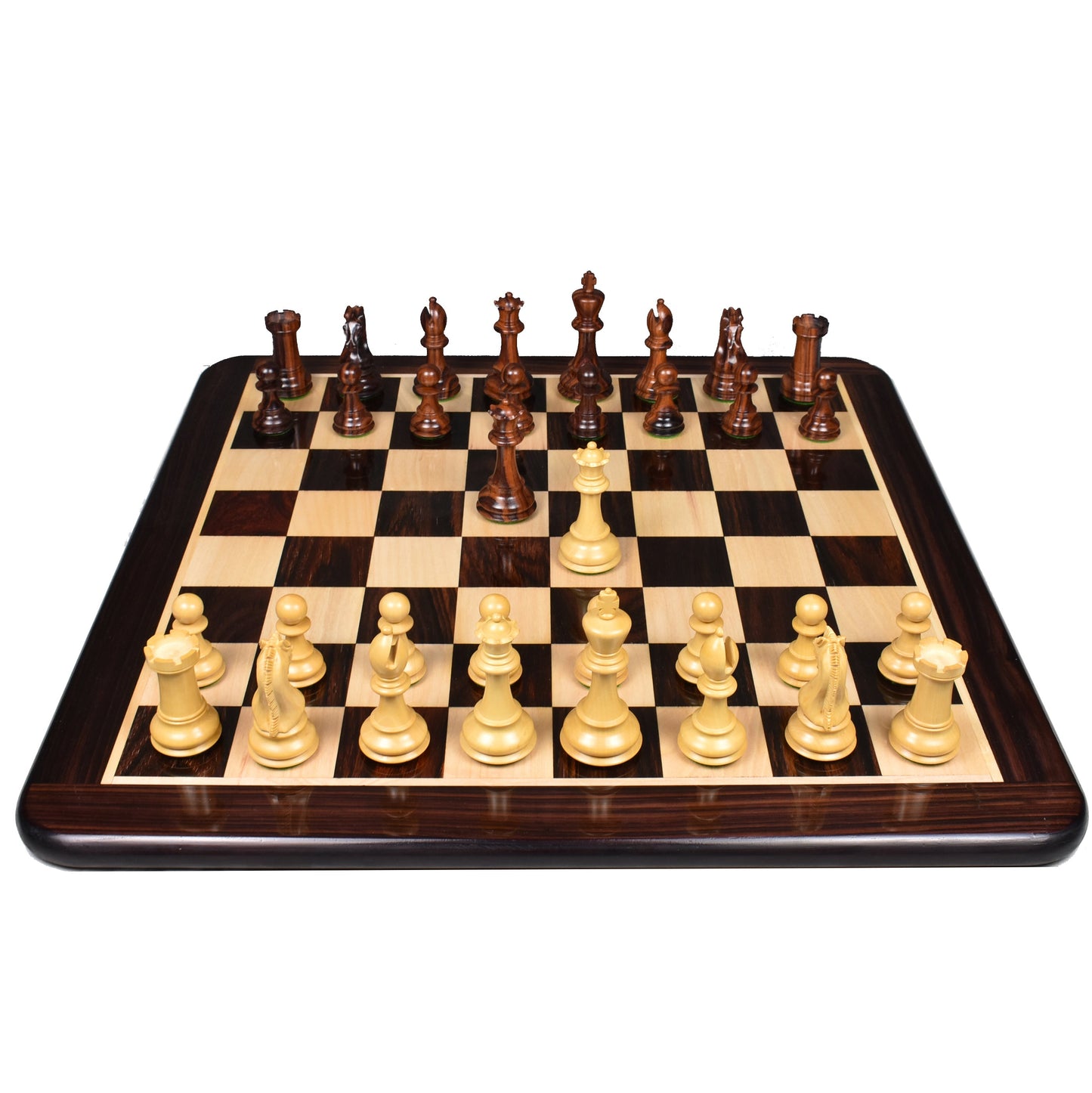 3.9" Craftsman Staunton Chess Set- Chess Pieces Only - Double Weighted Rosewood