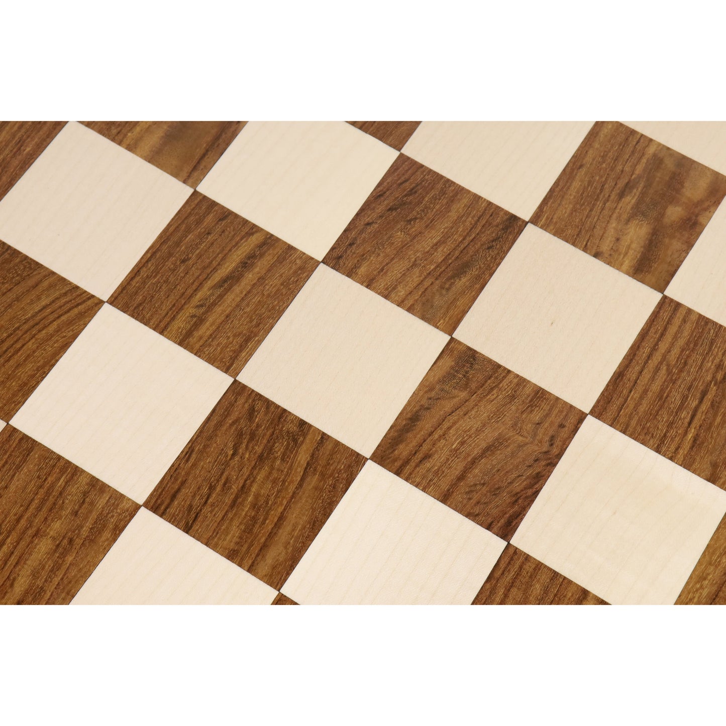 21" Golden Rosewood & Maple Wood Luxury Chessboard - 55 mm Square- Carved Border