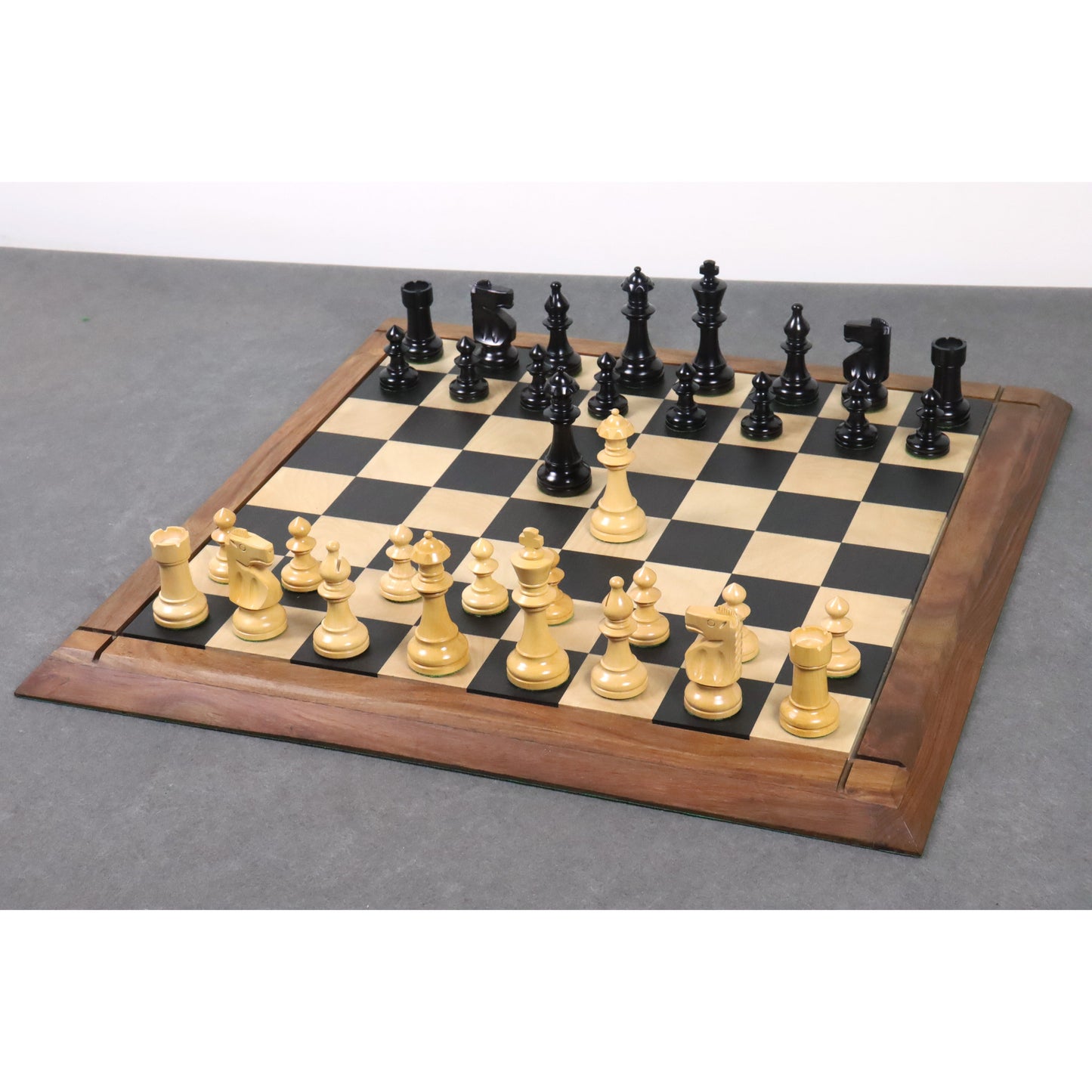 3.8" Reproduced W. T. Pinney Staunton Chess Set- Chess Pieces Only - Weighted Boxwood
