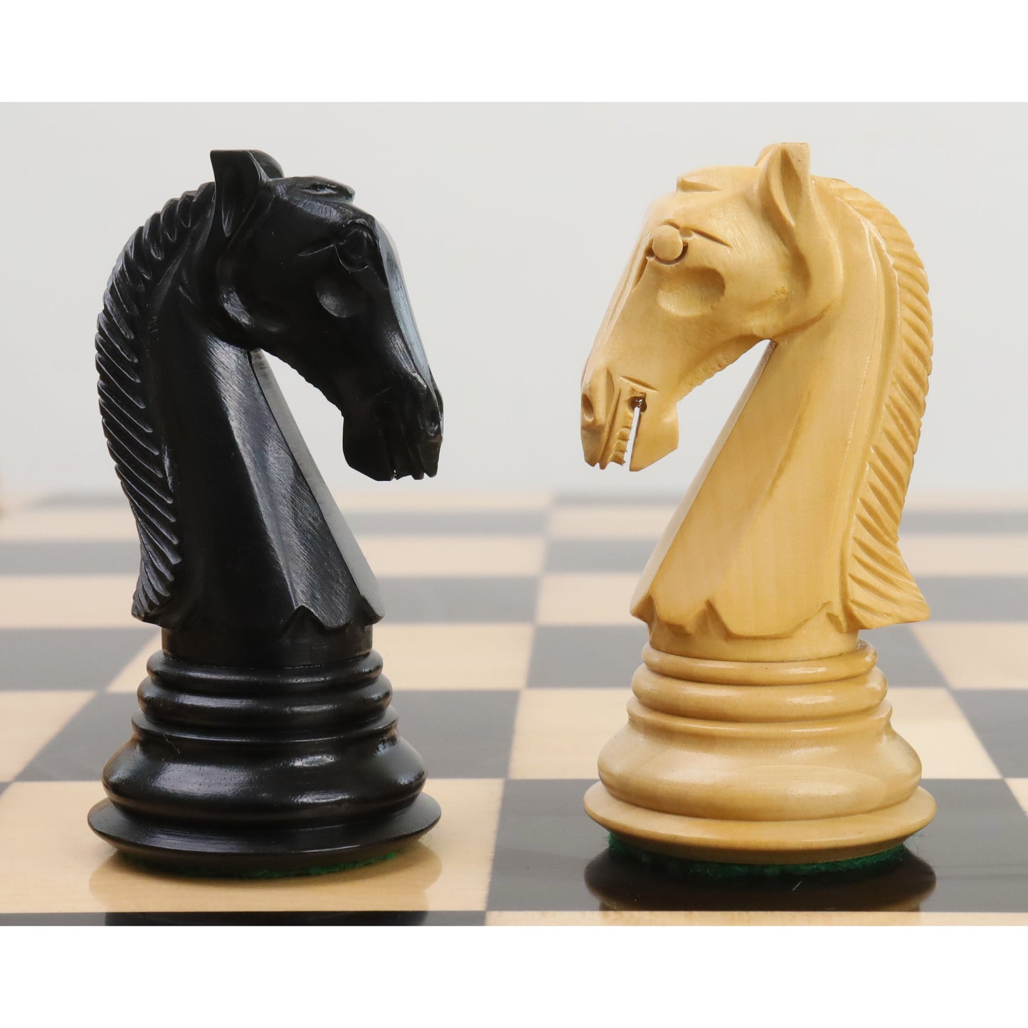 3.9" New Columbian Staunton Chess Set- Chess Pieces Only - Ebony Wood - Double Weighted