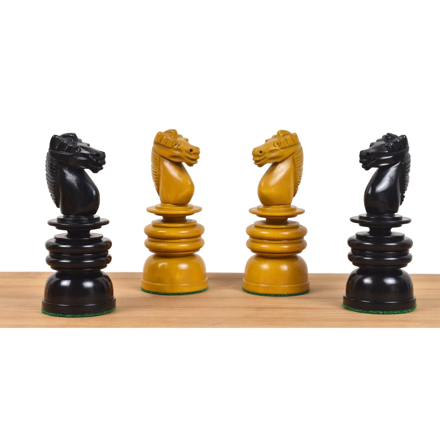 4.3" St. George Pre-Staunton Calvert Chess Set- Chess Pieces Only-Antiqued Boxwood And Ebony