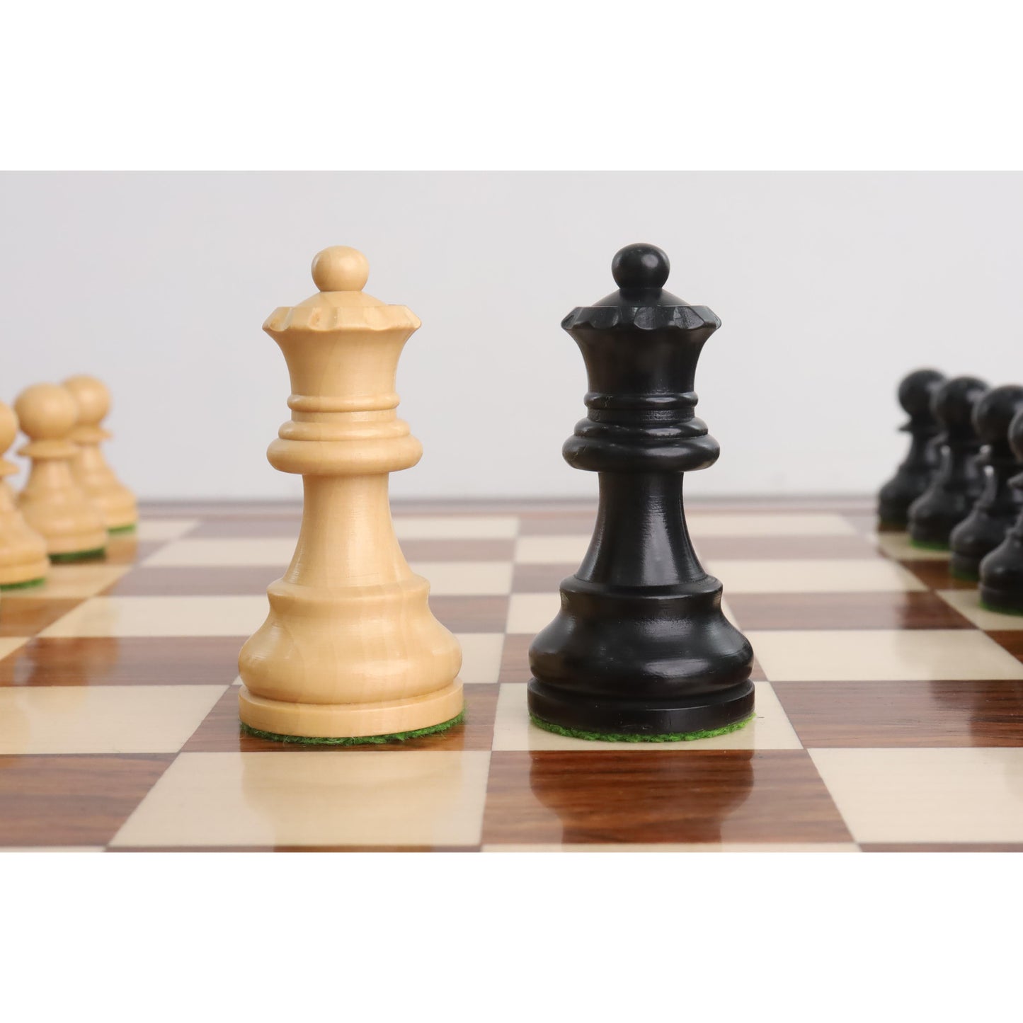 2.8" Tournament Staunton Chess Set- Chess Pieces Only - Ebonised Boxwood- Compact size