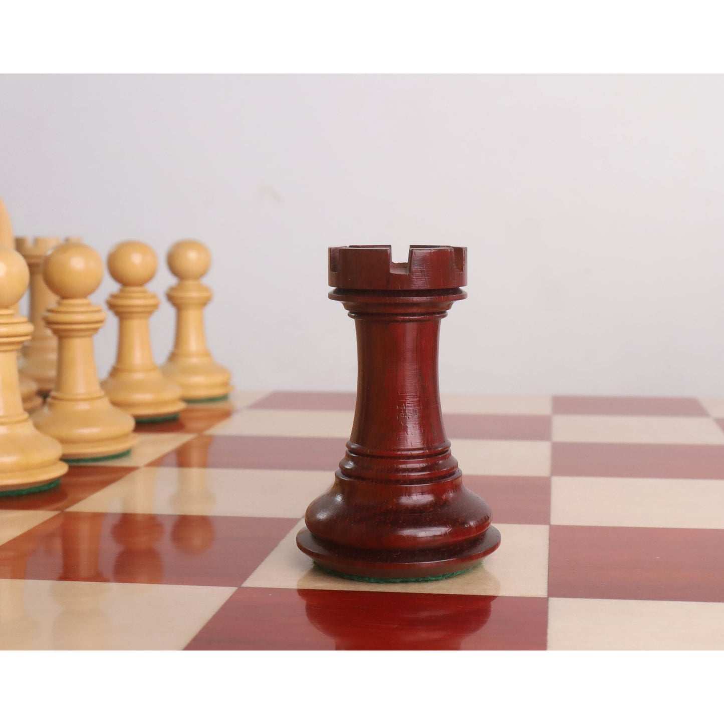 4.6" Bath Luxury Staunton Chess Set- Chess Pieces Only - Bud Rosewood - Triple Weight
