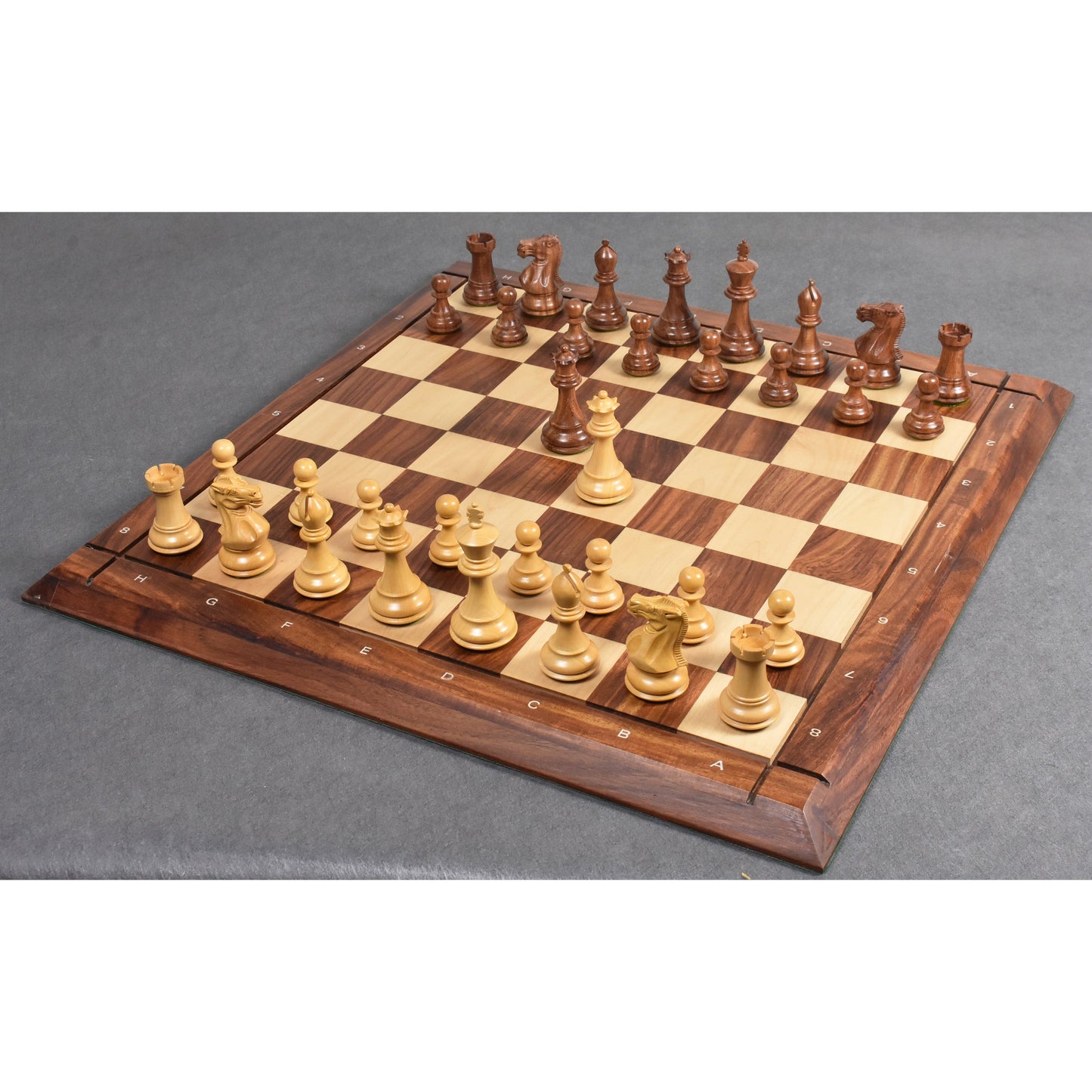 3.6" Professional Staunton Chess Set- Chess Pieces Only- Weighted Golden Rosewood