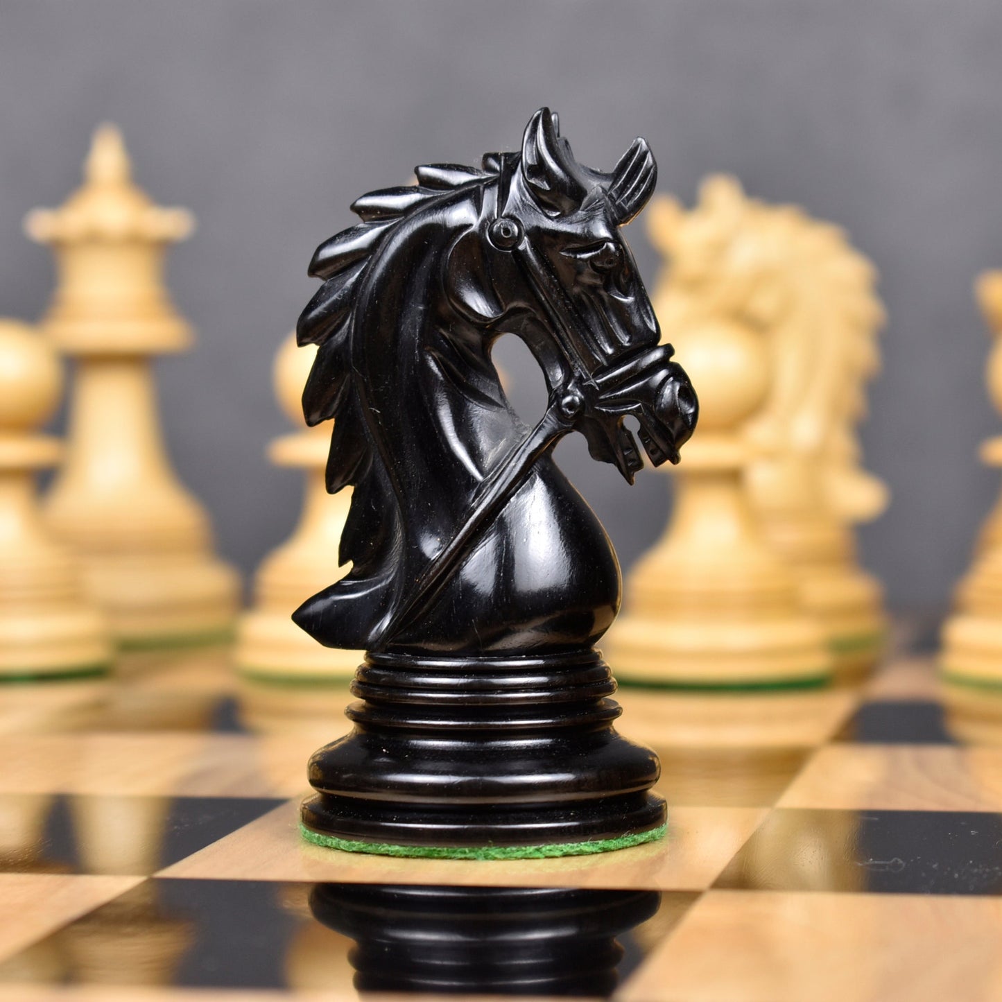 4.3" Napoleon Luxury Staunton Chess Set- Chess Pieces Only - Triple Weighted Ebony Wood