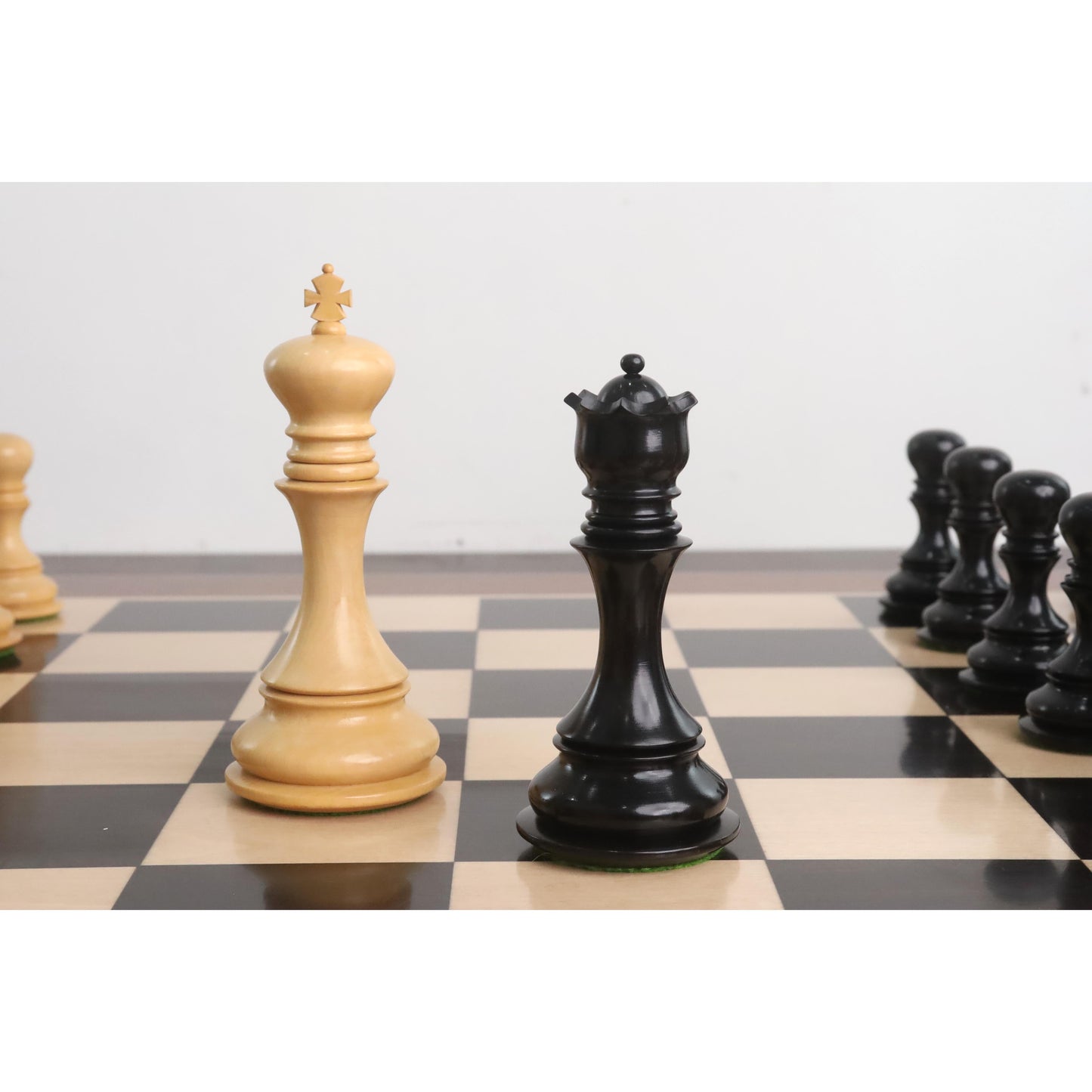 Combo of Goliath Series Luxury Staunton Chess Set - Pieces in Ebony Wood with Board and Box