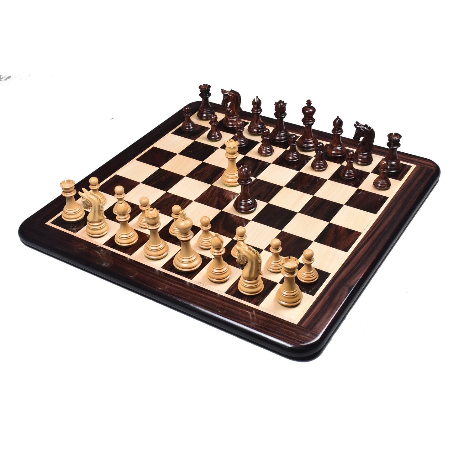 Slightly Imperfect 3.8" Imperial Staunton Luxury Chess Set- Chess Pieces Only - Weighted Rosewood