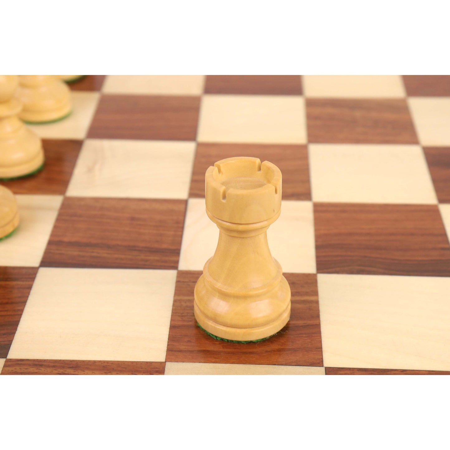 Combo of 3.3" Tournament Staunton Chess Set - Pieces in Golden Rosewood with Board and Box