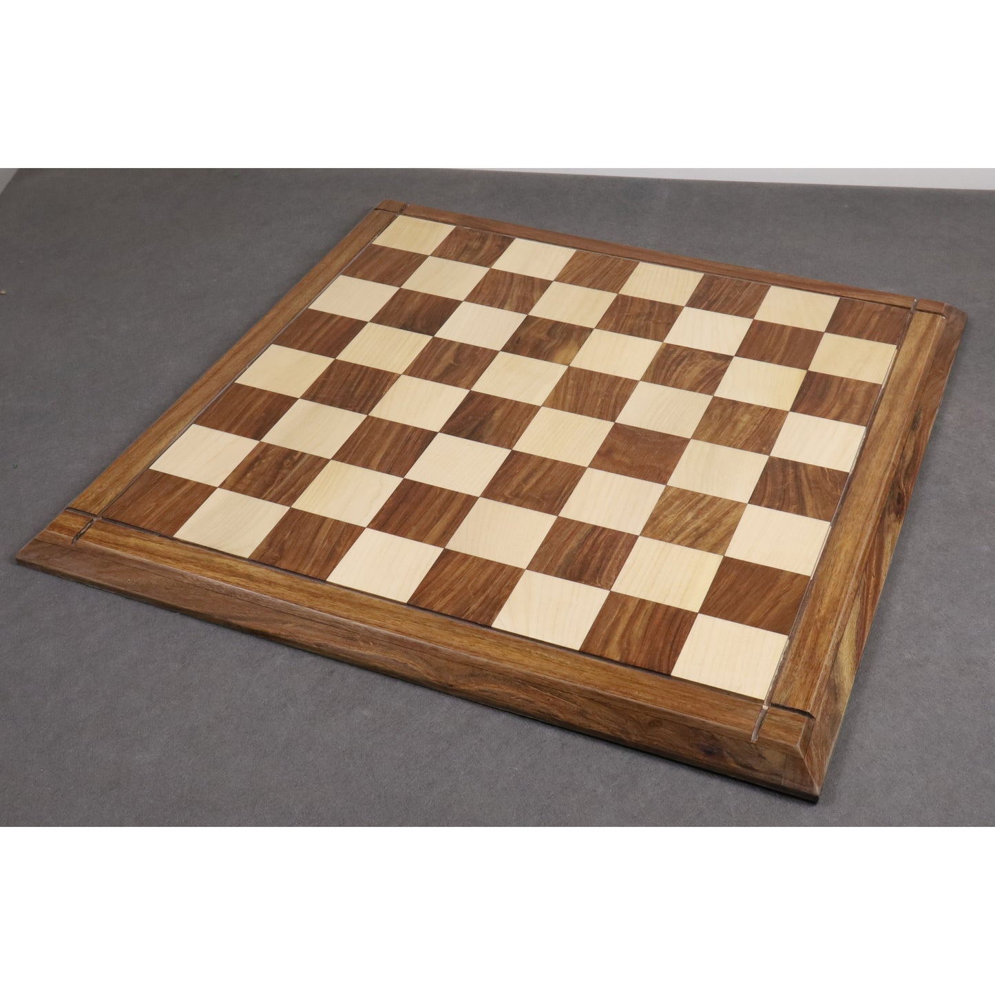 23" Players Choice Golden Rosewood & Maple Wood Chess board - 60 mm square