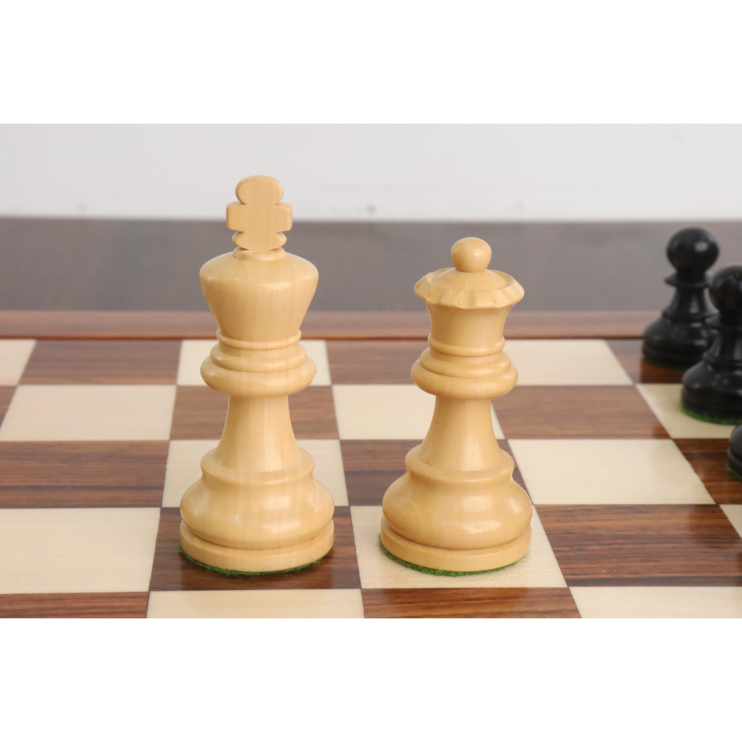 2.8" Tournament Staunton Chess Set- Chess Pieces Only - Ebonised Boxwood- Compact size