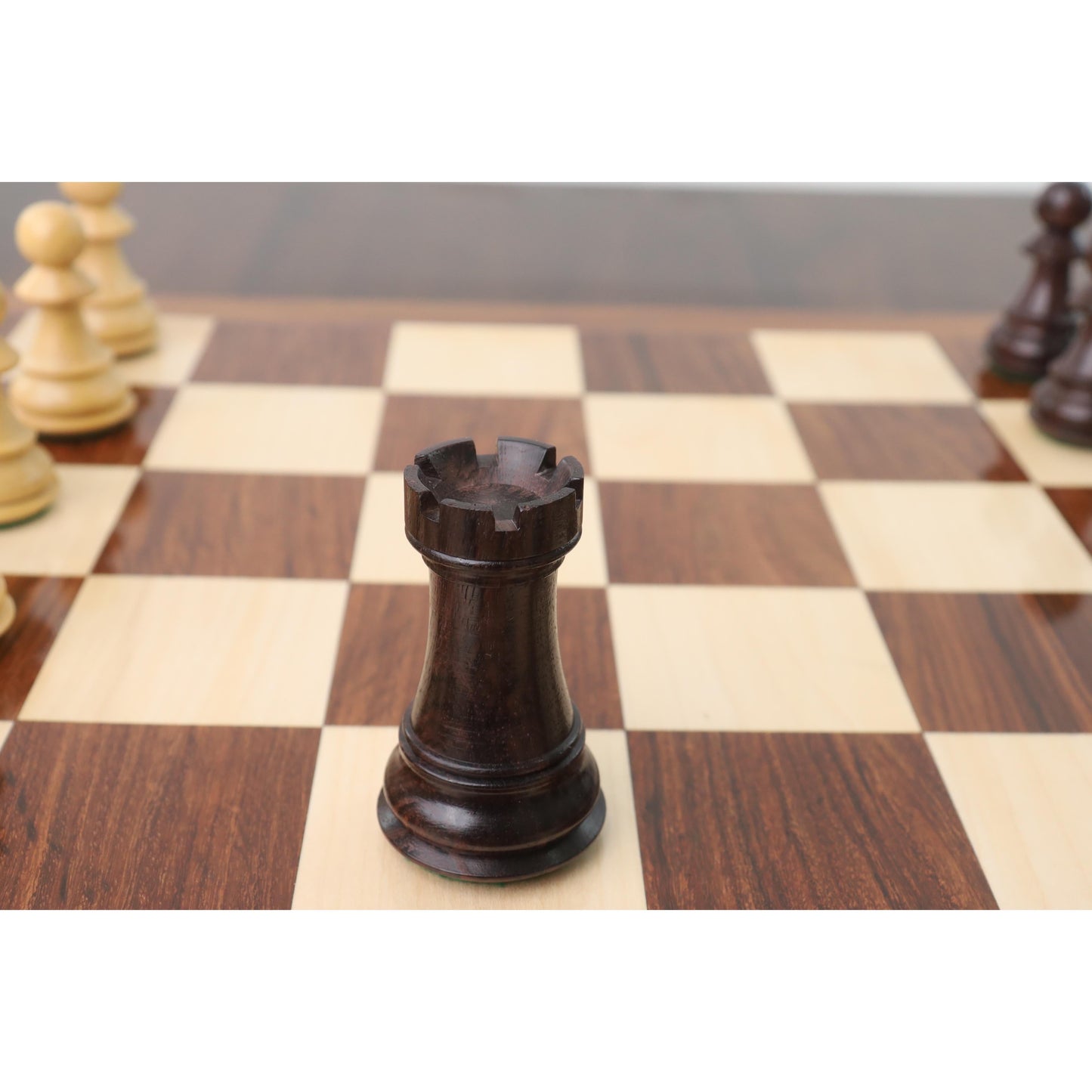 3.9" Russian Zagreb 59' Chess Set- Chess Pieces Only - Double Weighted Rose Wood