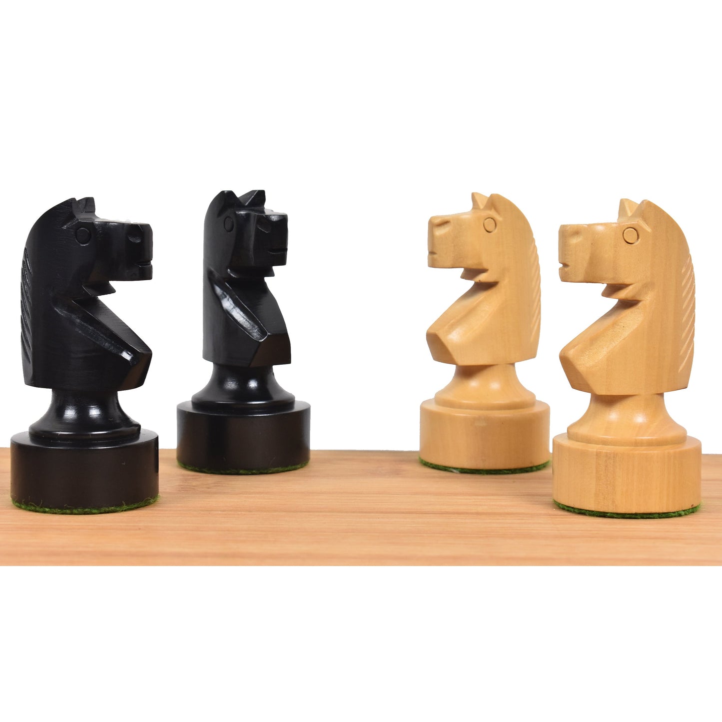 Bundesform German Staunton Alternative Chess Set- Chess Pieces Only- Ebonised Boxwood - 3.8"