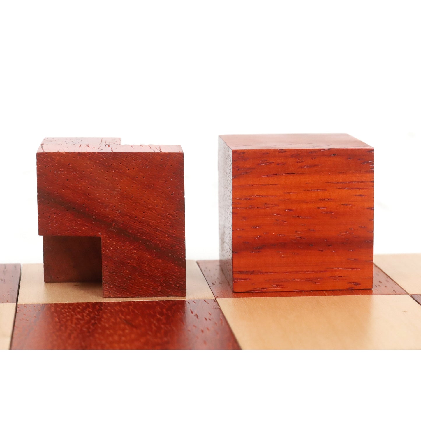 Reproduced 1923 Bauhaus Combo Chess Set -Bud Rosewood Chess Pieces + Chess Board