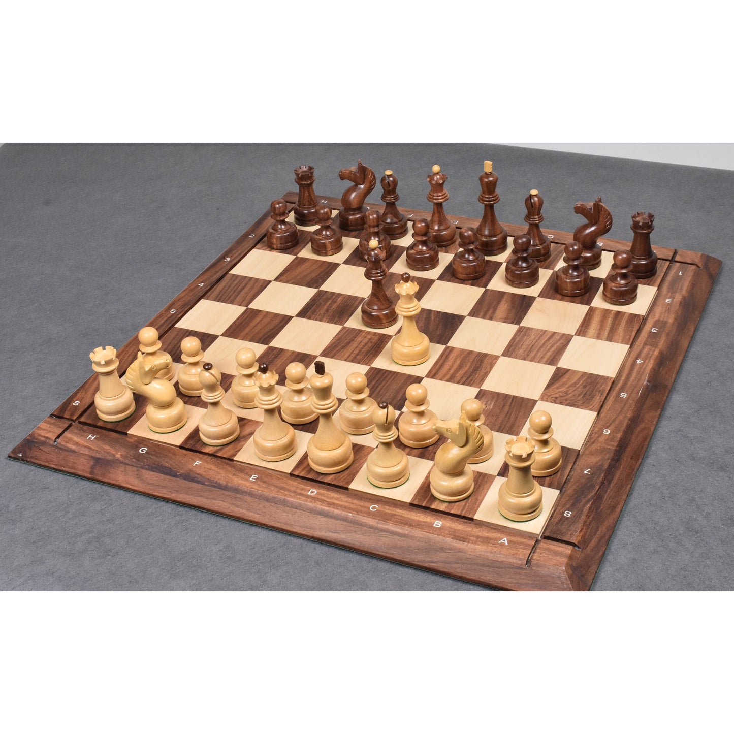 1960's Soviet Championship Tal Chess Set- Chess Pieces Only - Golden Rosewood - 4" King