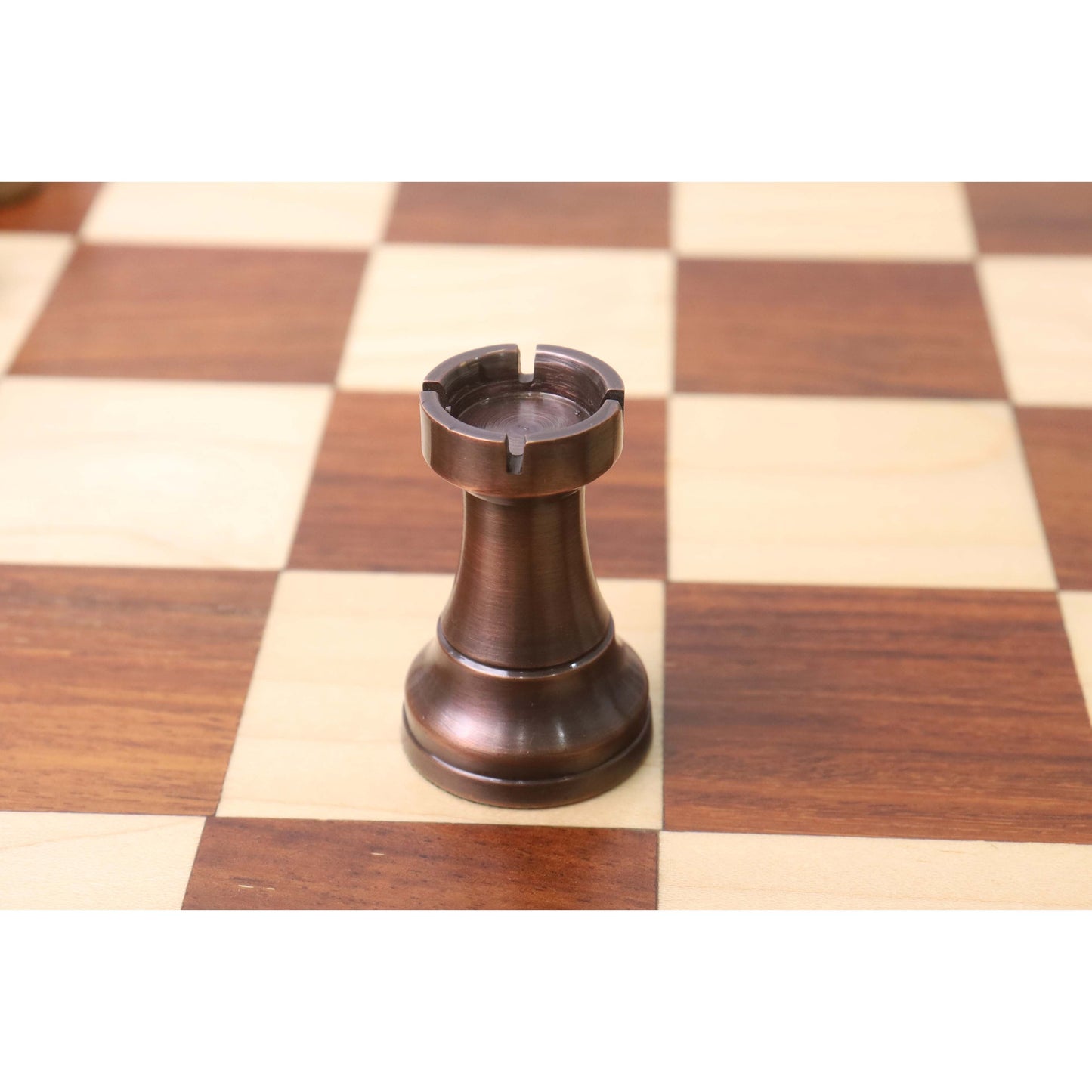 3.2" Pro Staunton Brass Metal Luxury Chess Set - Pieces Only- Antiqued Copper