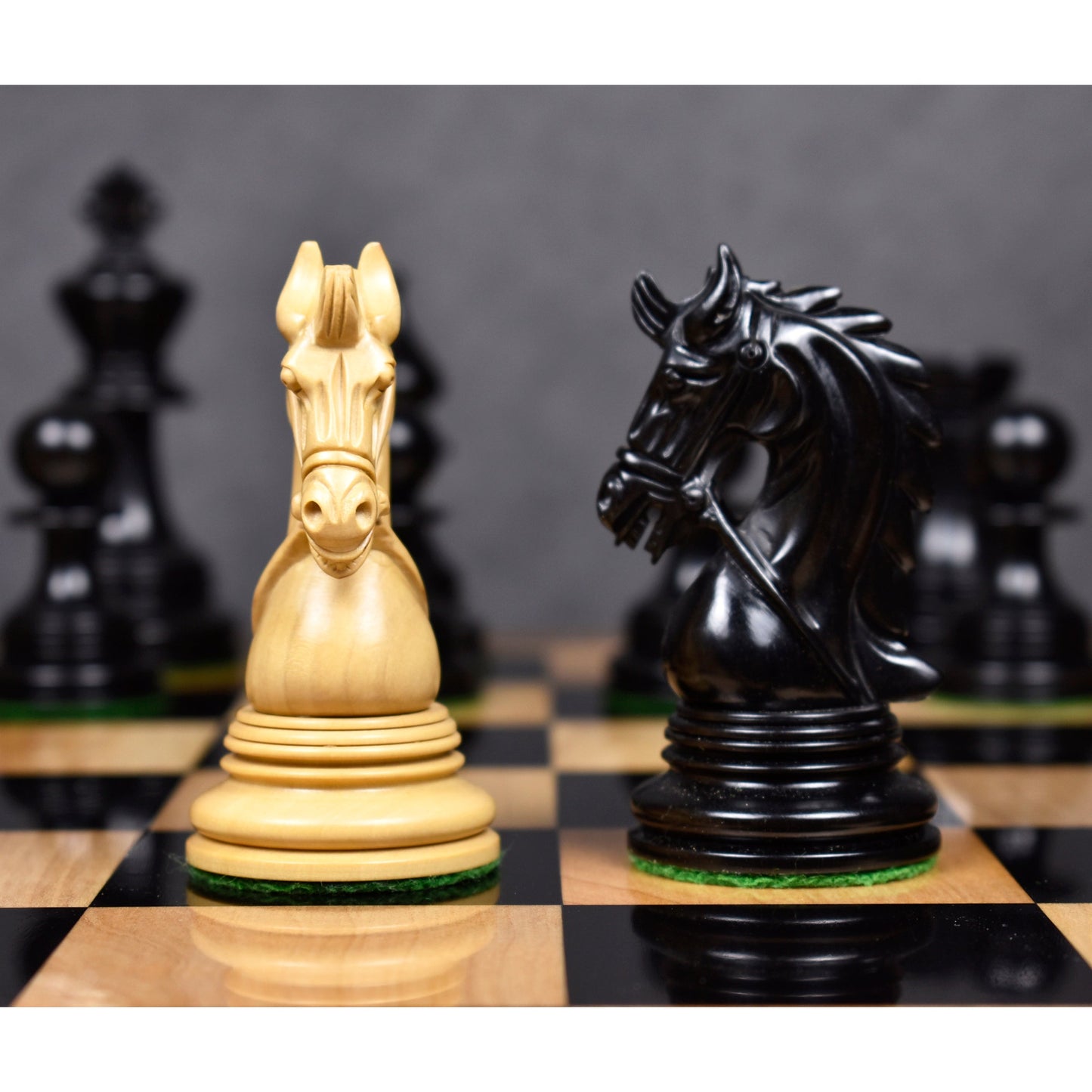 4.3" Napoleon Luxury Staunton Chess Set- Chess Pieces Only - Triple Weighted Ebony Wood