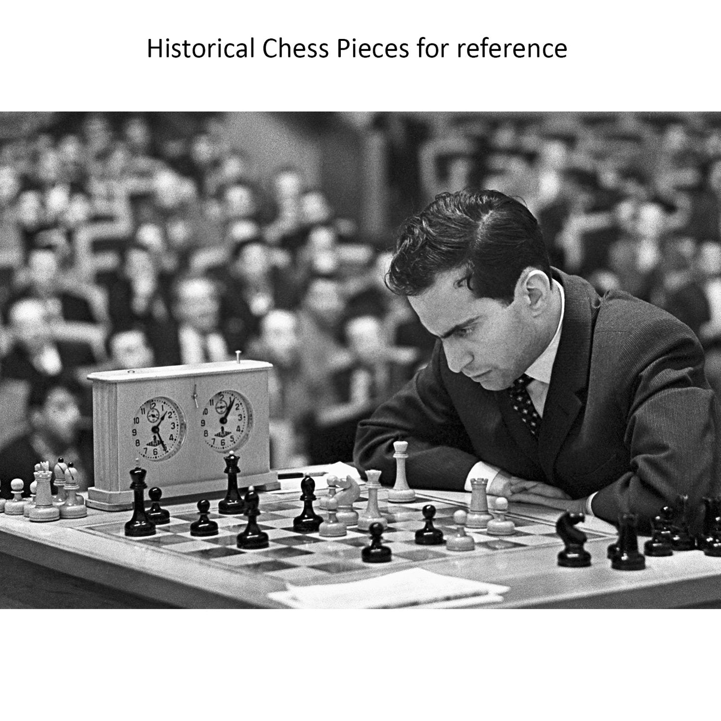 1960's Soviet Championship Tal Chess Set- Chess Pieces Only - Golden Rosewood - 4" King